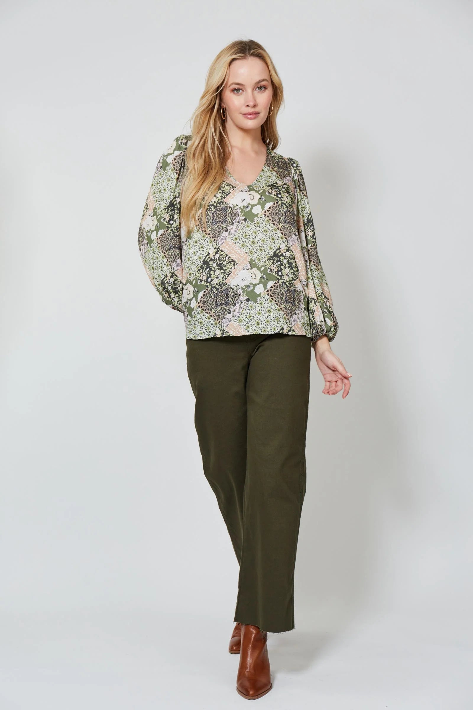 Coppola V Blouse - Evergreen Muse