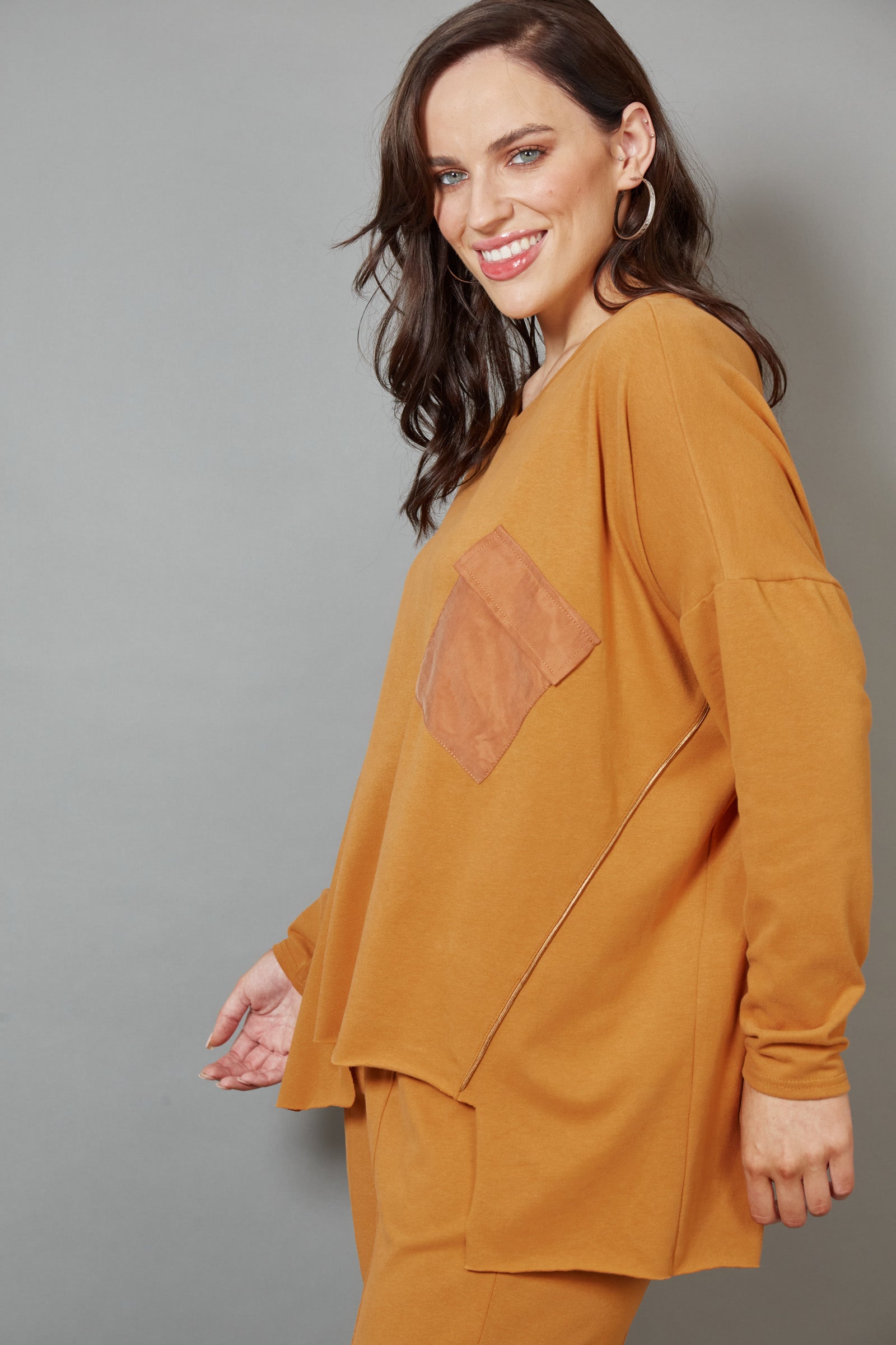 Martini Slouch Top - Caramel