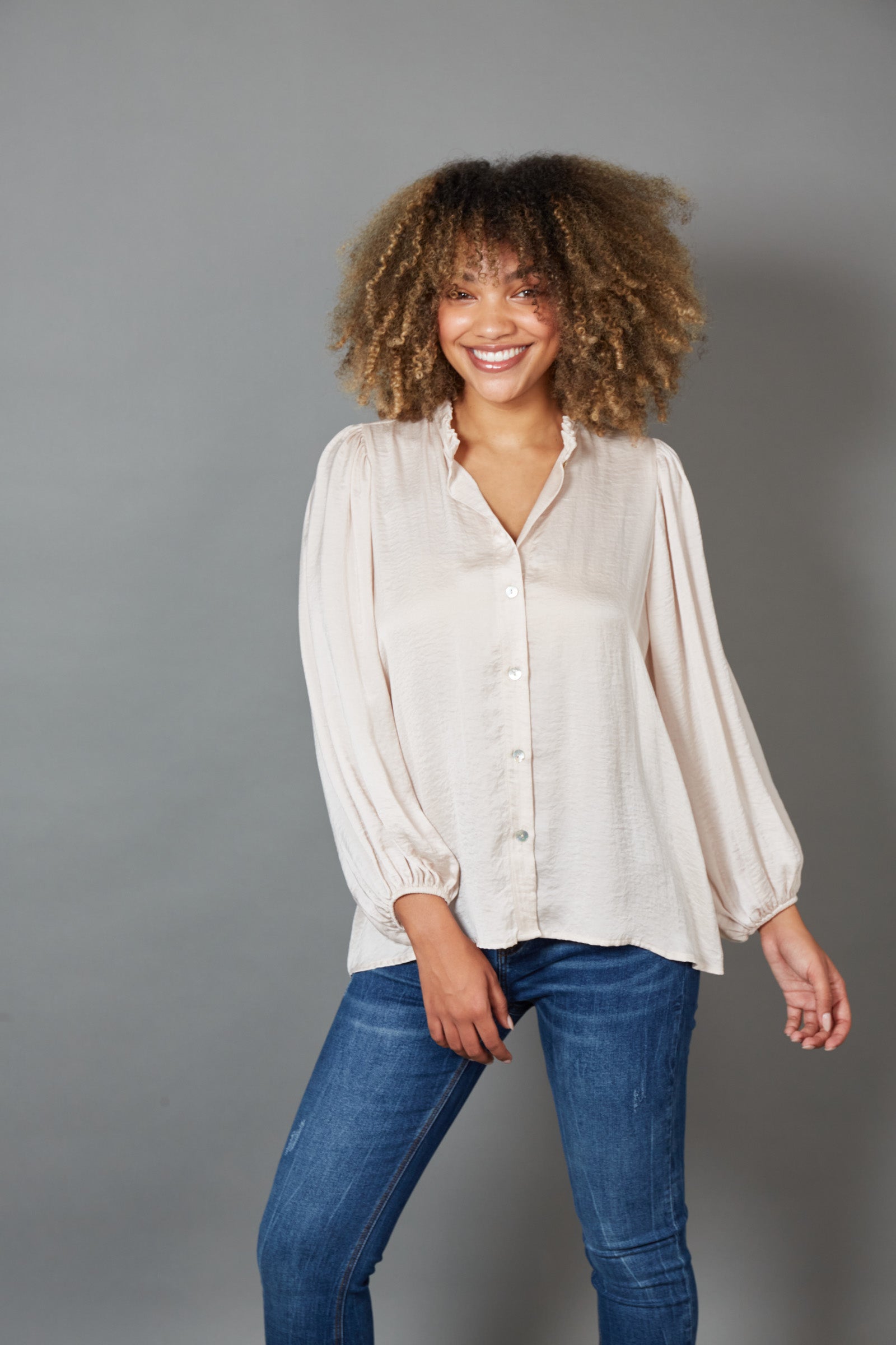 Winona Blouse - Pearl