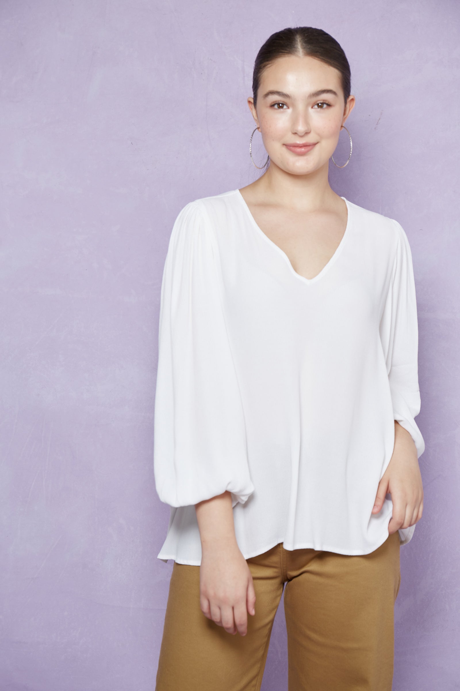 Coppola V Blouse - Dove
