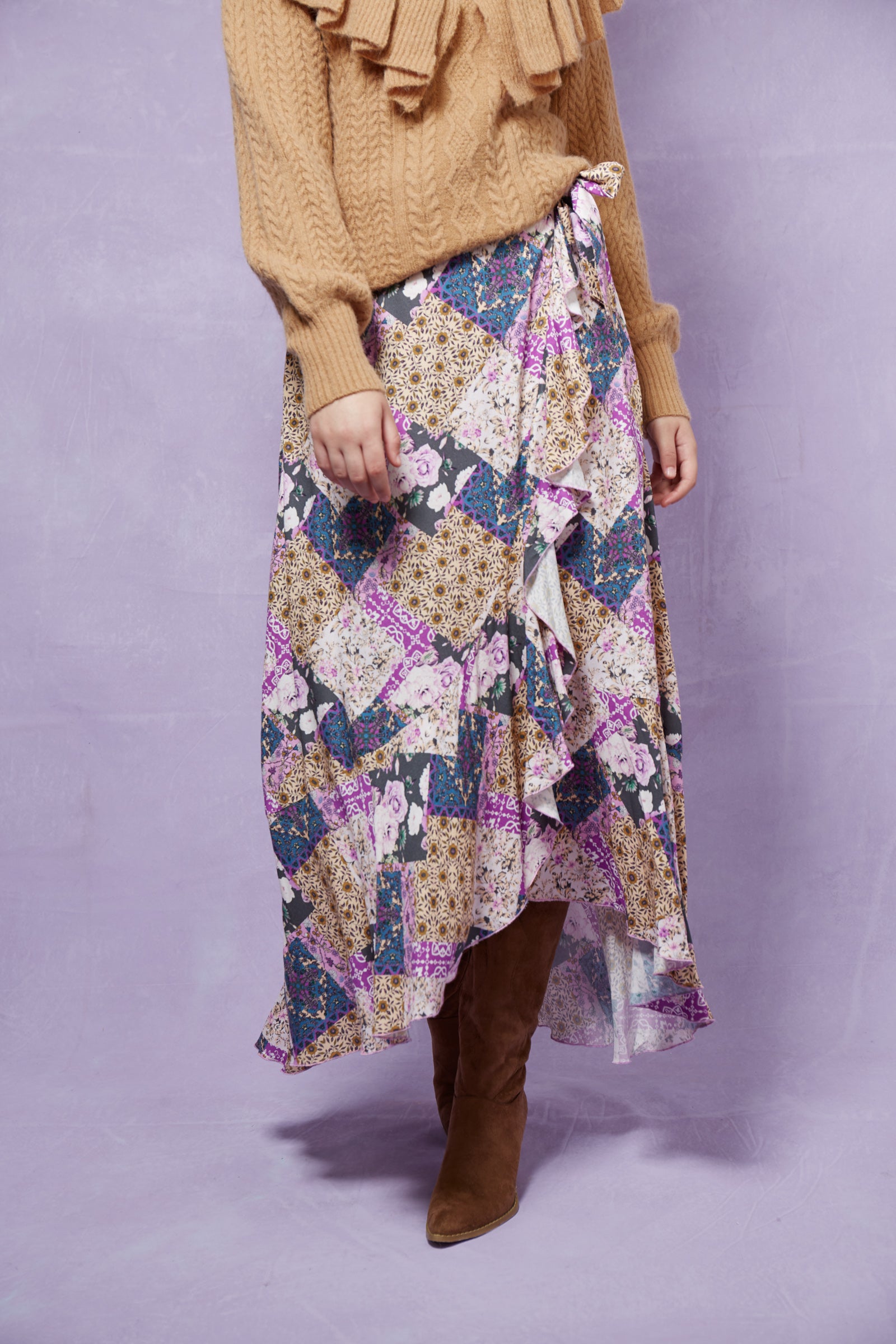 Coppola Wrap Skirt - Violet Muse