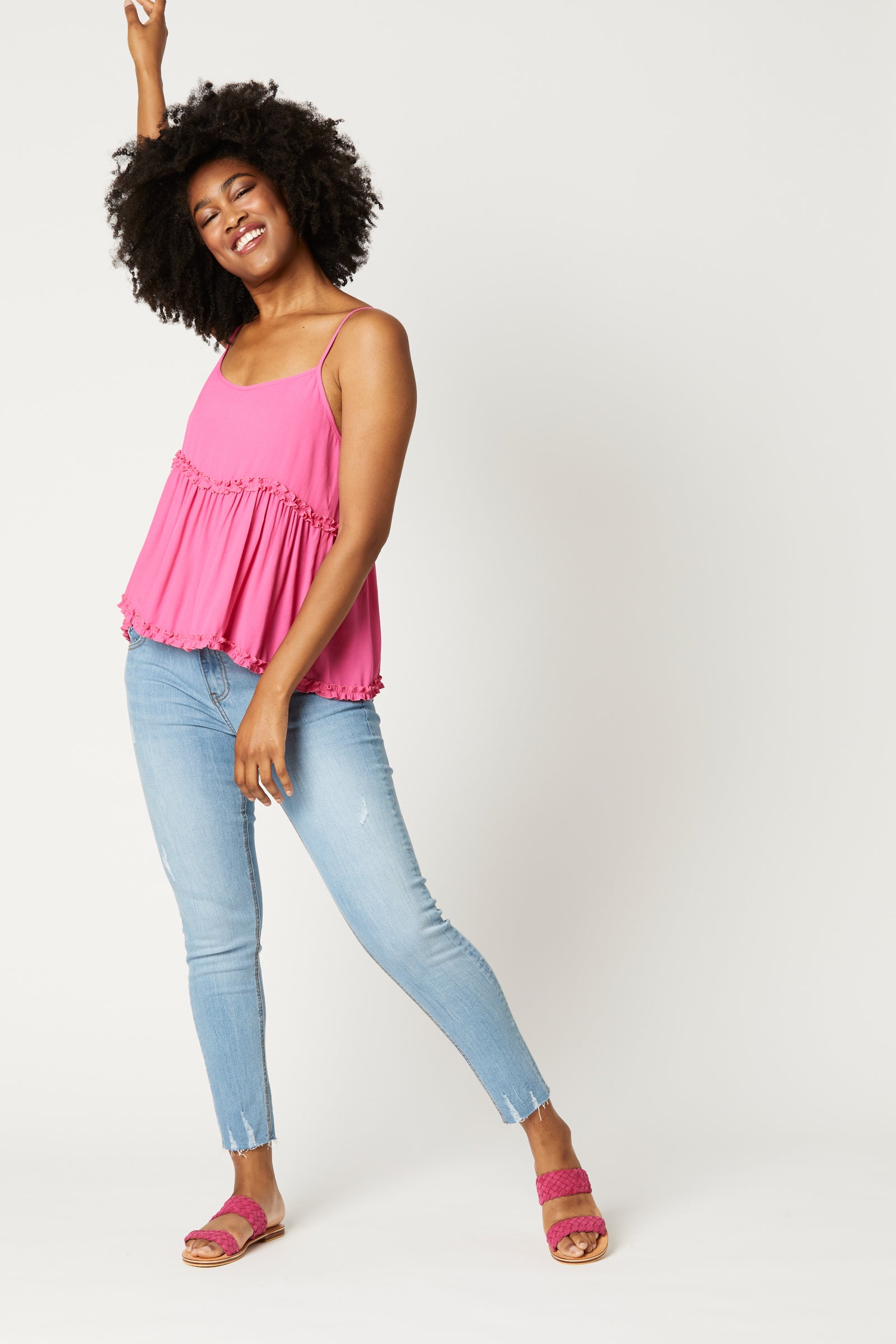 Wilder Tank - Flamingo - eb&ive Clothing - Top Strappy