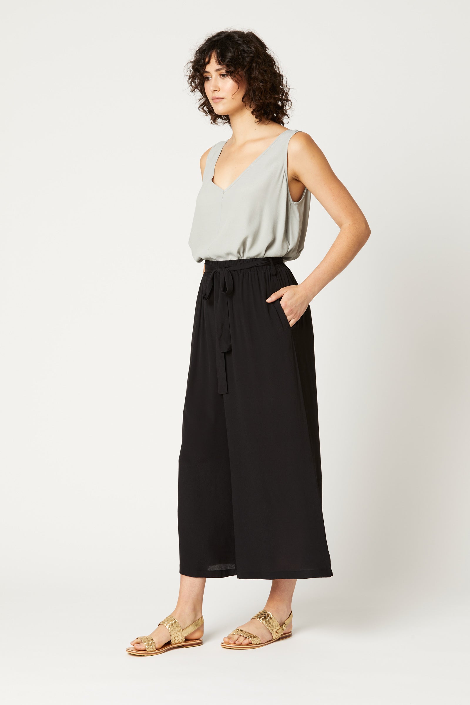 Tribal Pant - Ebony - eb&ive Clothing - Pant Relaxed Crop
