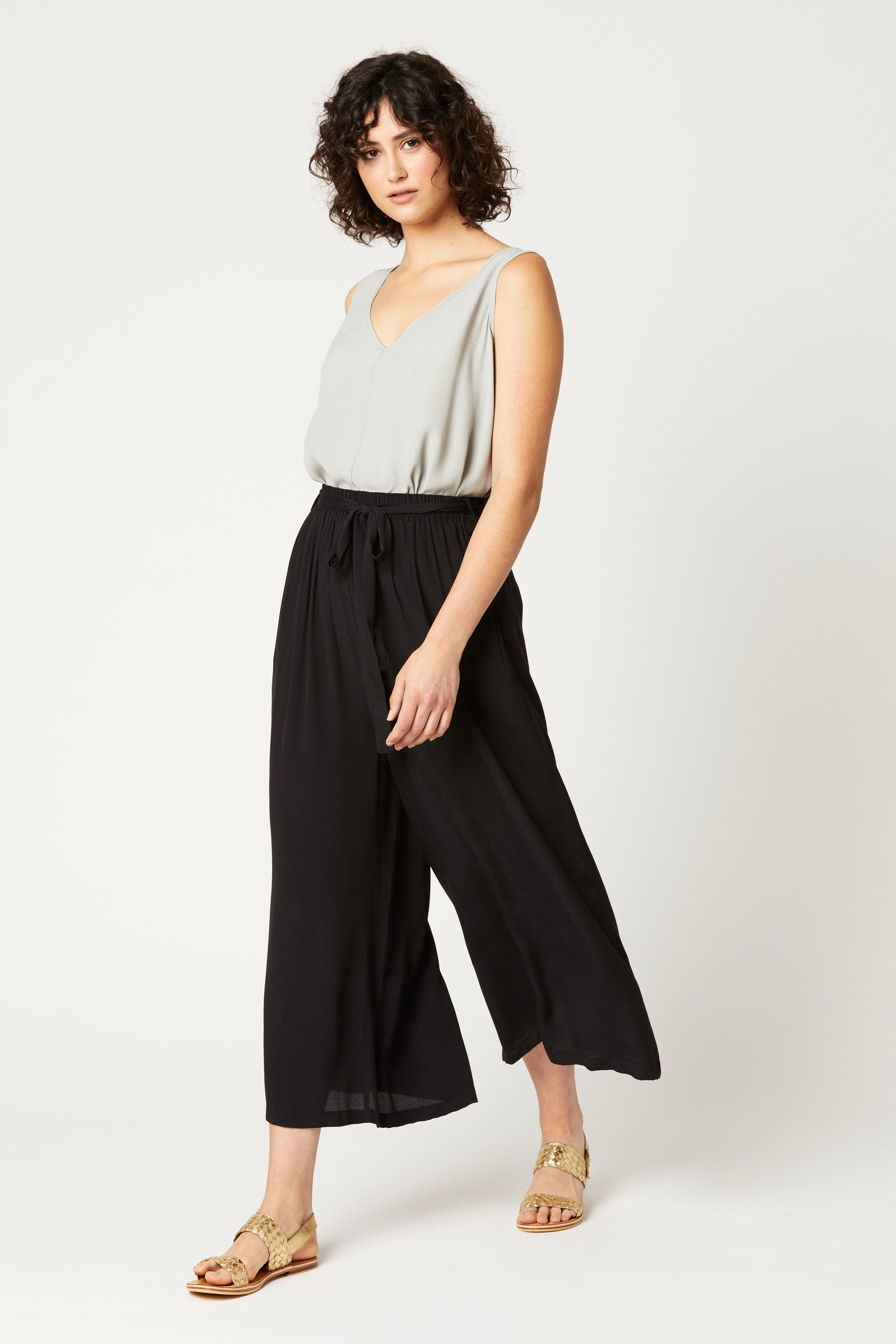 Tribal Pant - Ebony - eb&ive Clothing - Pant Relaxed Crop