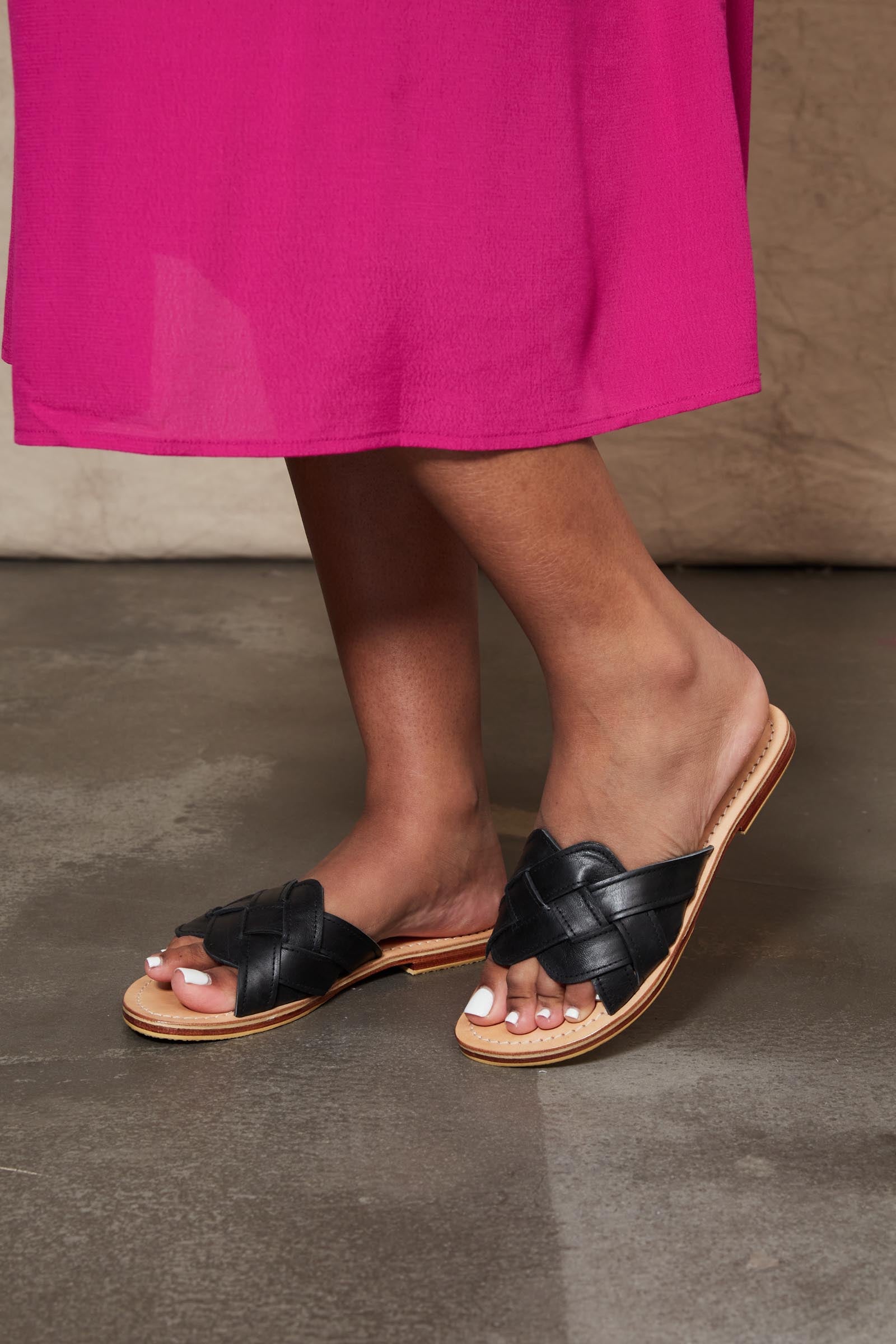 Alma Slide - Black - eb&ive Footwear - Sandals