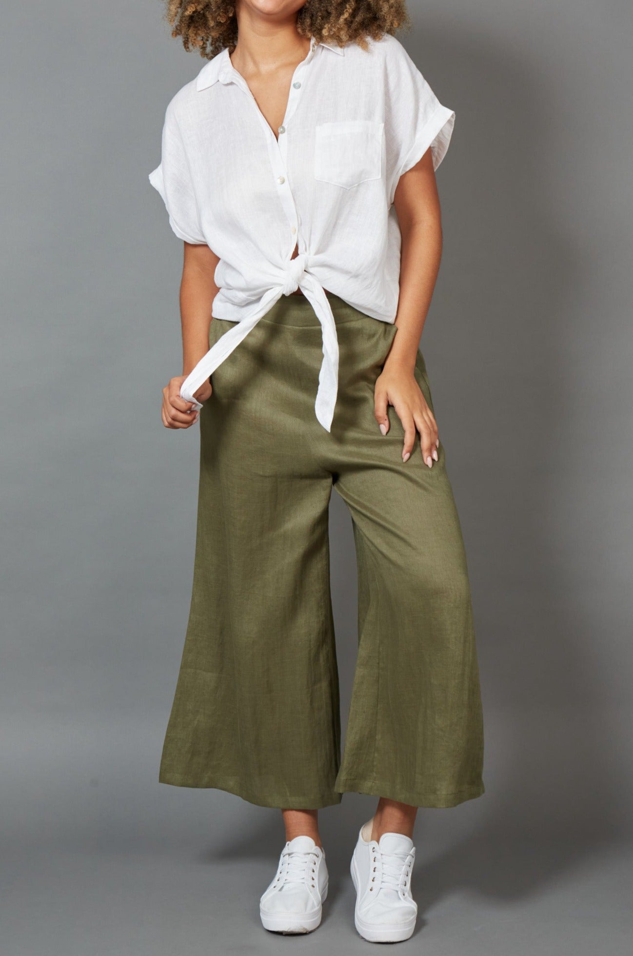 Studio Crop Pant - Khaki