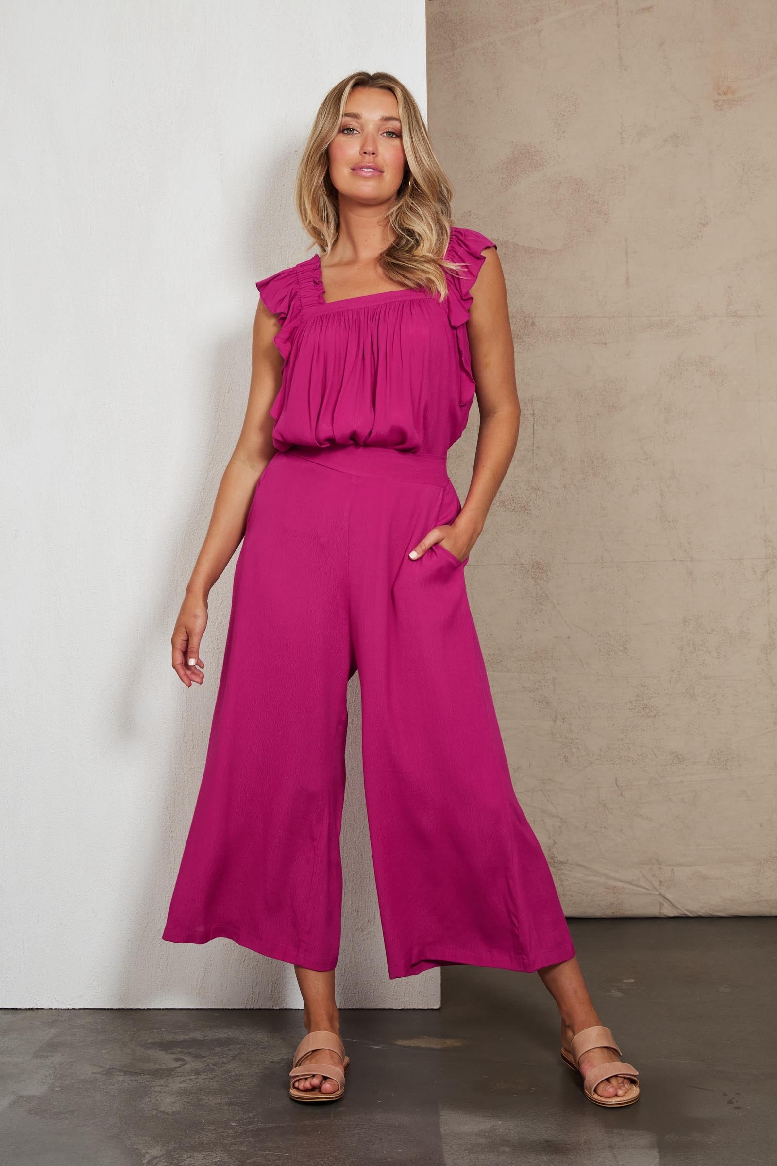 Plumeria Pant - Orchid - eb&ive Clothing - Pant Relaxed Crop