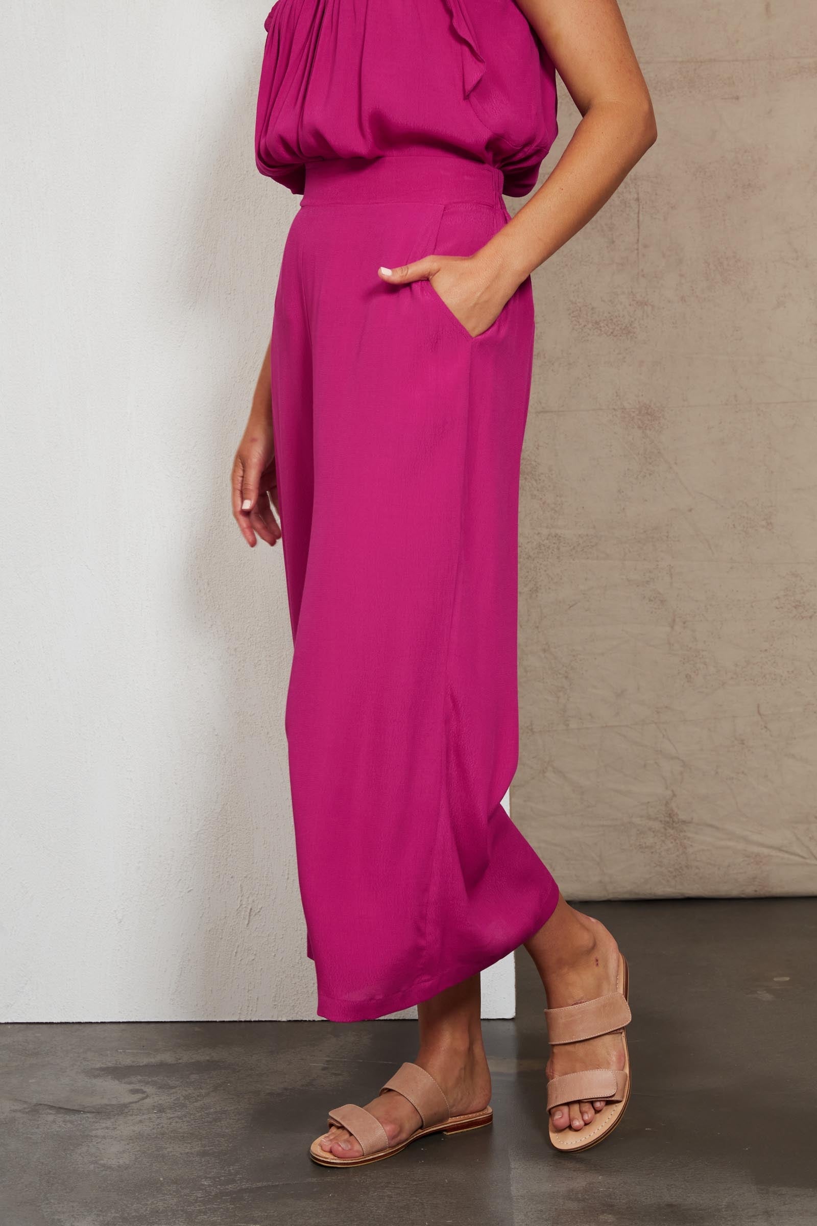 Plumeria Pant - Orchid - eb&ive Clothing - Pant Relaxed Crop