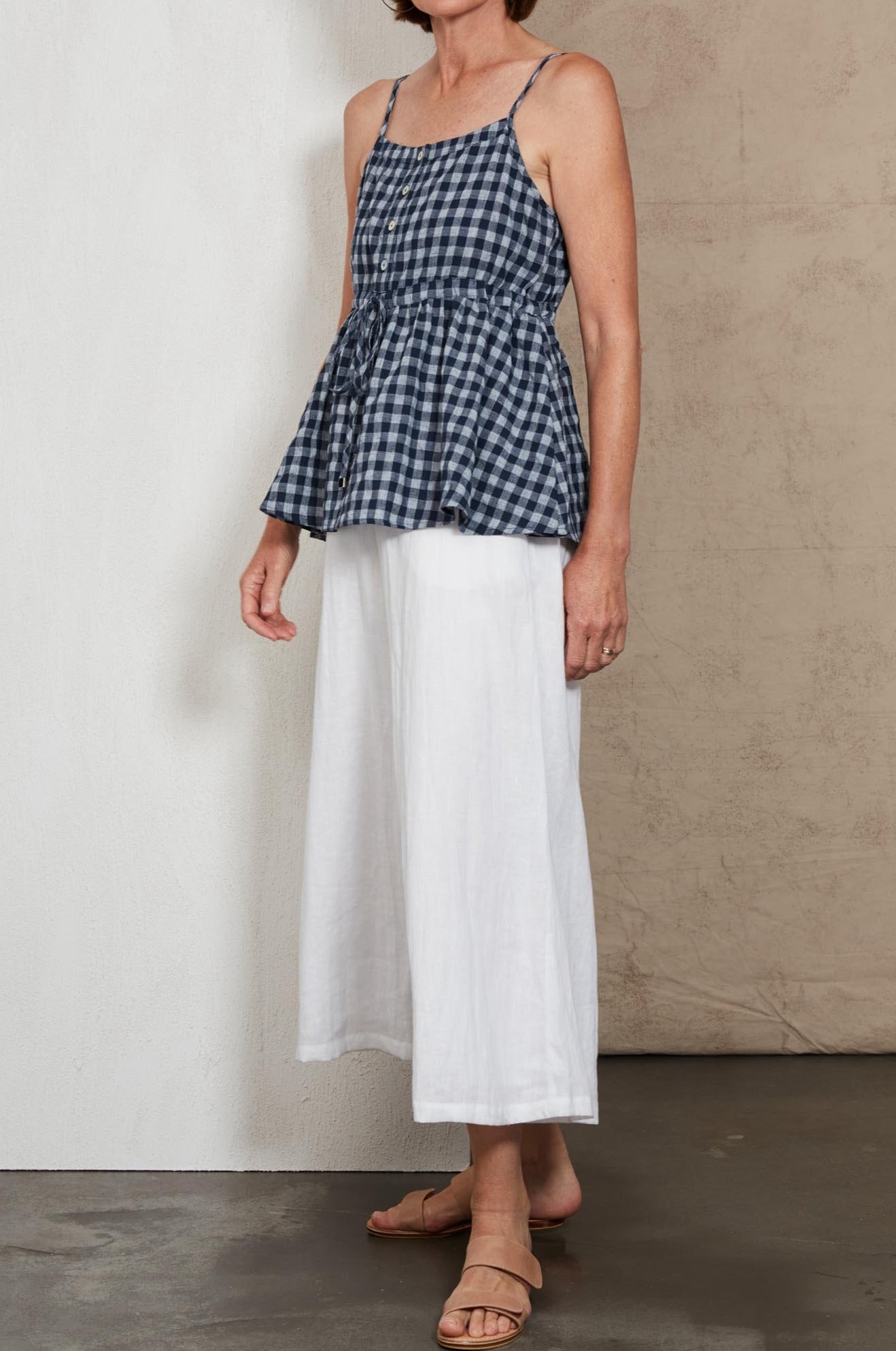 Mimosa Tank - Indigo - eb&ive Clothing - Top Strappy Linen