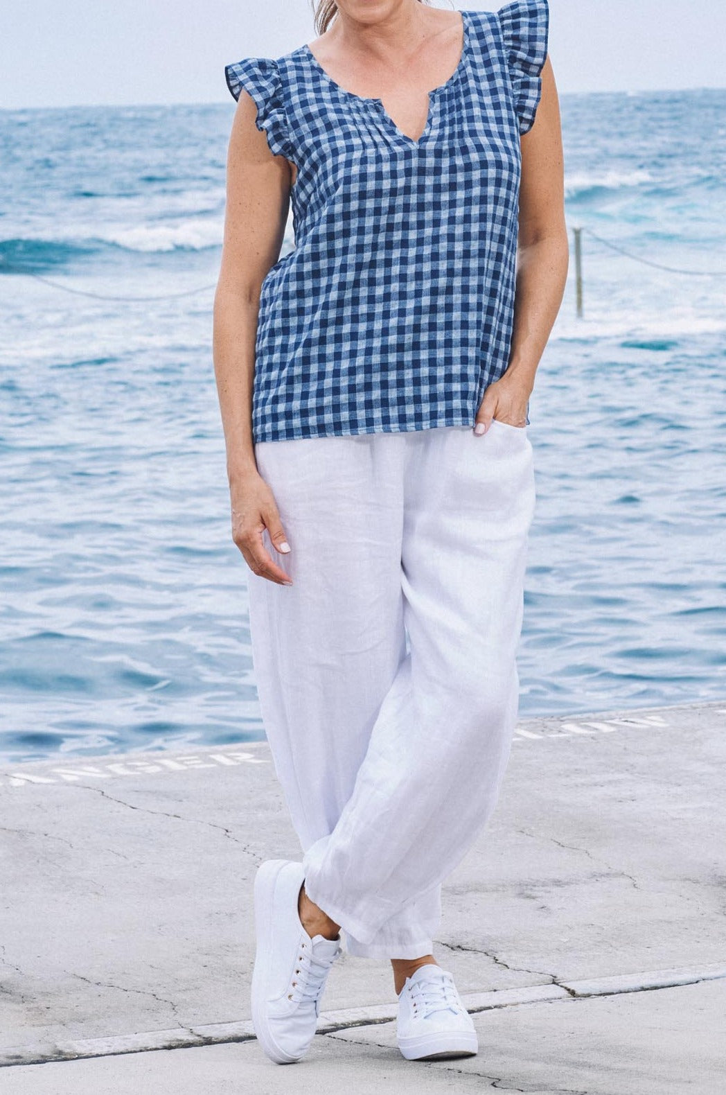 Te Amo Relaxed Pant - Salt - eb&ive Clothing - Pant Relaxed Linen