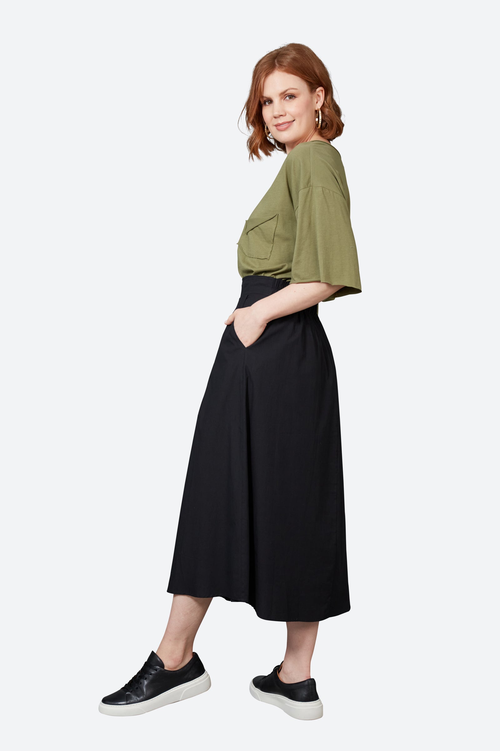 Studio Pleat Skirt - Ebony - eb&ive Clothing - Skirt Maxi