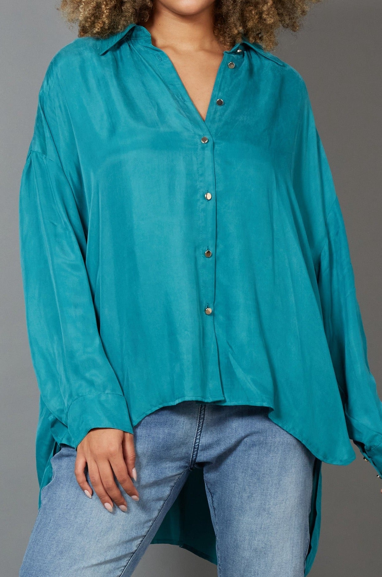 Vienetta Shirt - Teal - eb&ive Clothing - Shirt L/S One Size