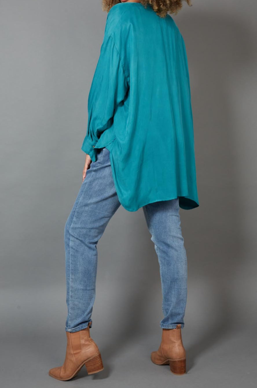 Vienetta Shirt - Teal - eb&ive Clothing - Shirt L/S One Size