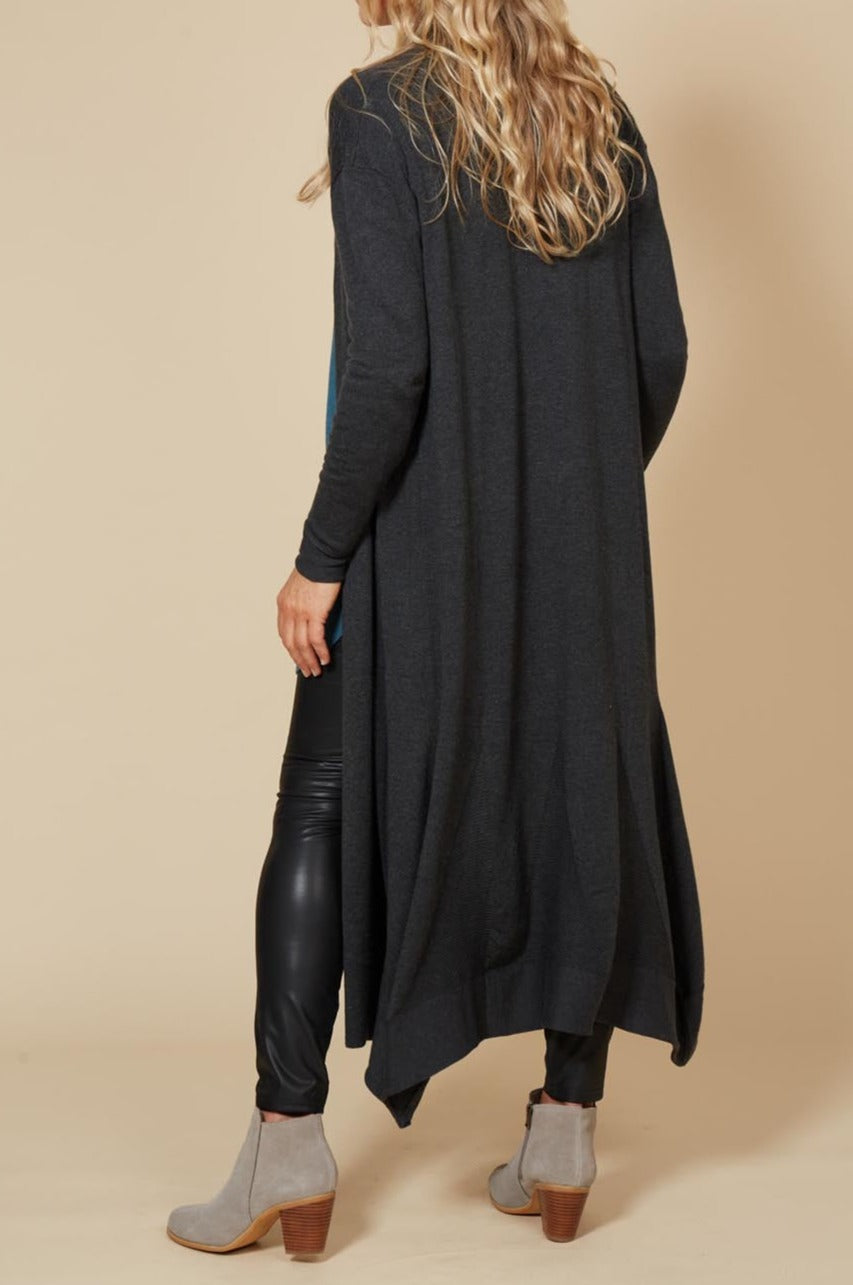 Cleo Longline Cardigan - Fossil - eb&ive Clothing - Knit Cardigan Long One Size