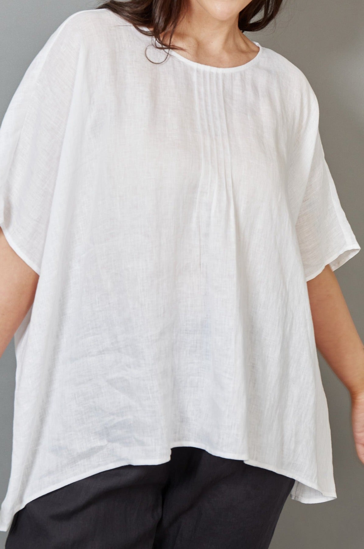 Diaz Top - Blanc - eb&ive Clothing - Top S/S Linen One Size