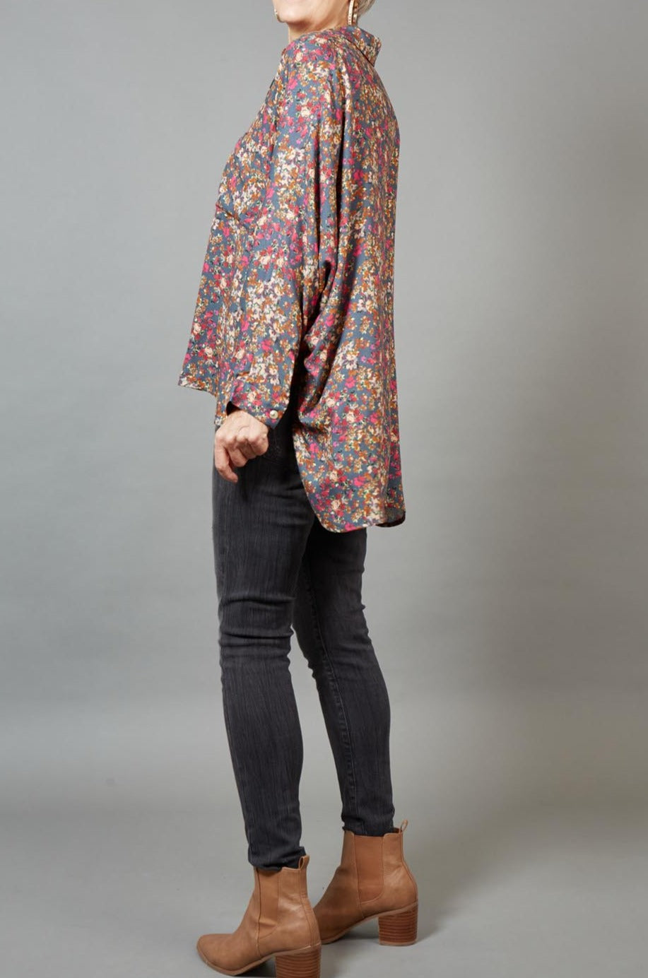 Milli Shirt - Black Ditsy - eb&ive Clothing - Shirt L/S One Size