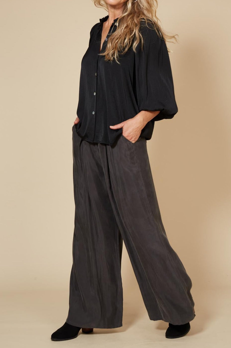 Winona Blouse - Ebony - eb&ive Clothing - Shirt L/S