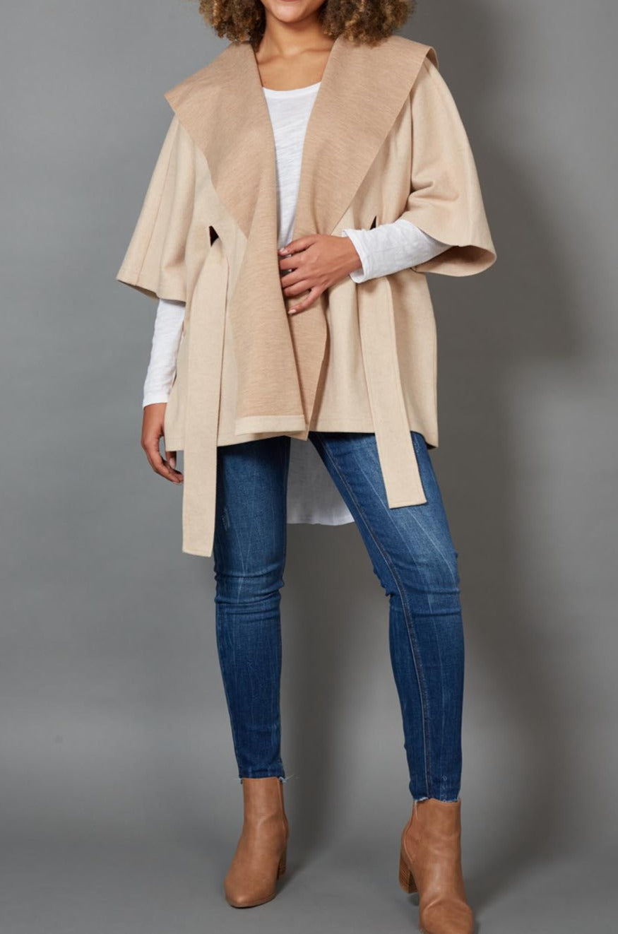 Klein Cape - Tusk - eb&ive Clothing - Knit Cape One Size