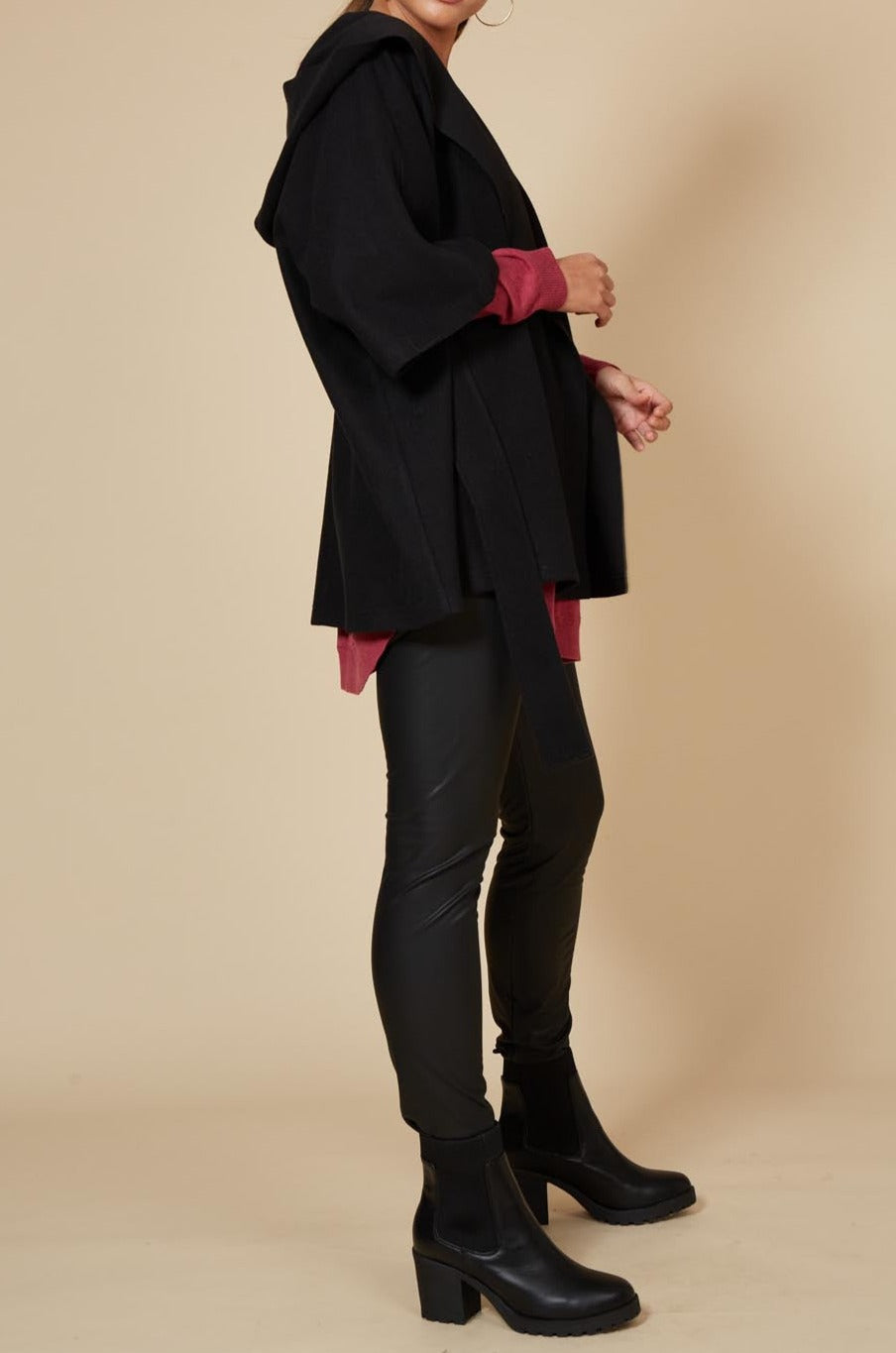 Klein Cape - Ebony - eb&ive Clothing - Knit Cape One Size