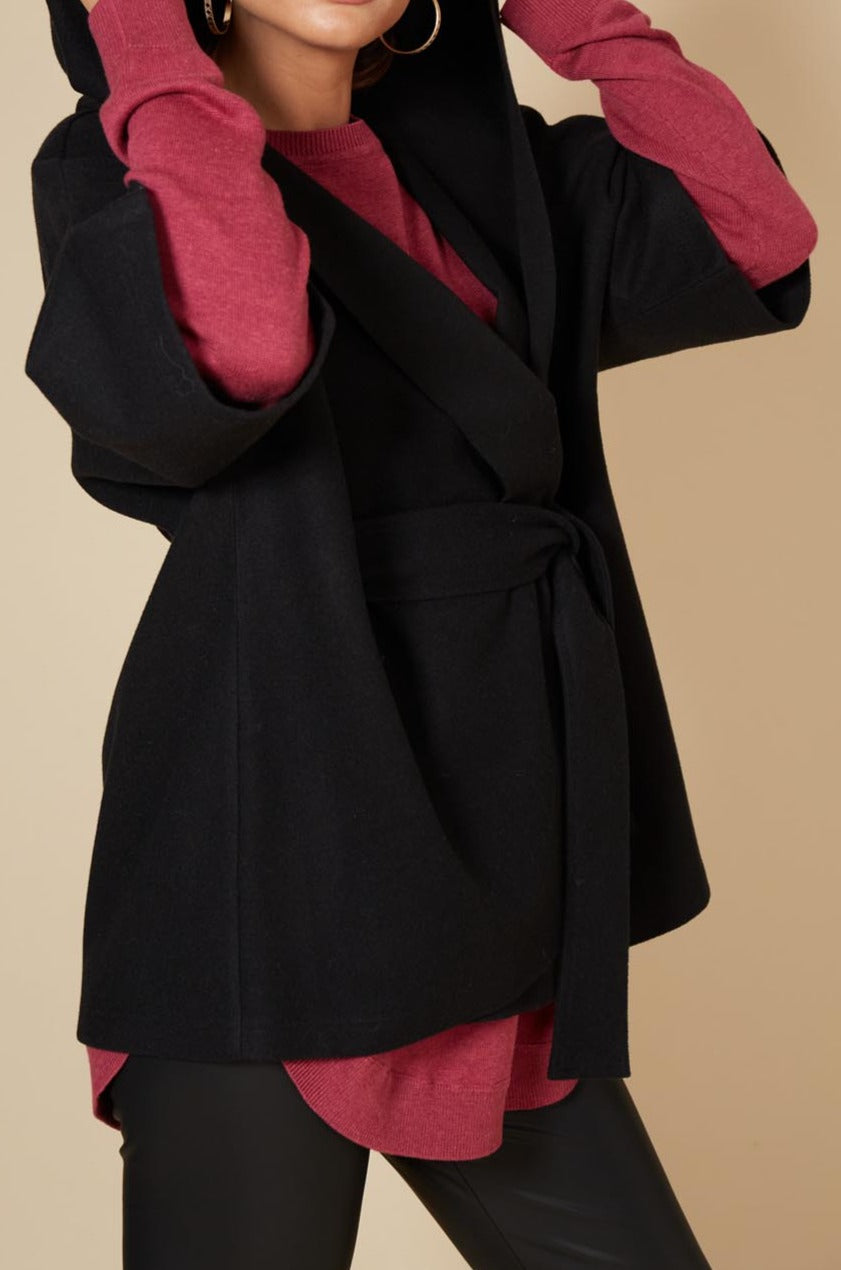Klein Cape - Ebony - eb&ive Clothing - Knit Cape One Size