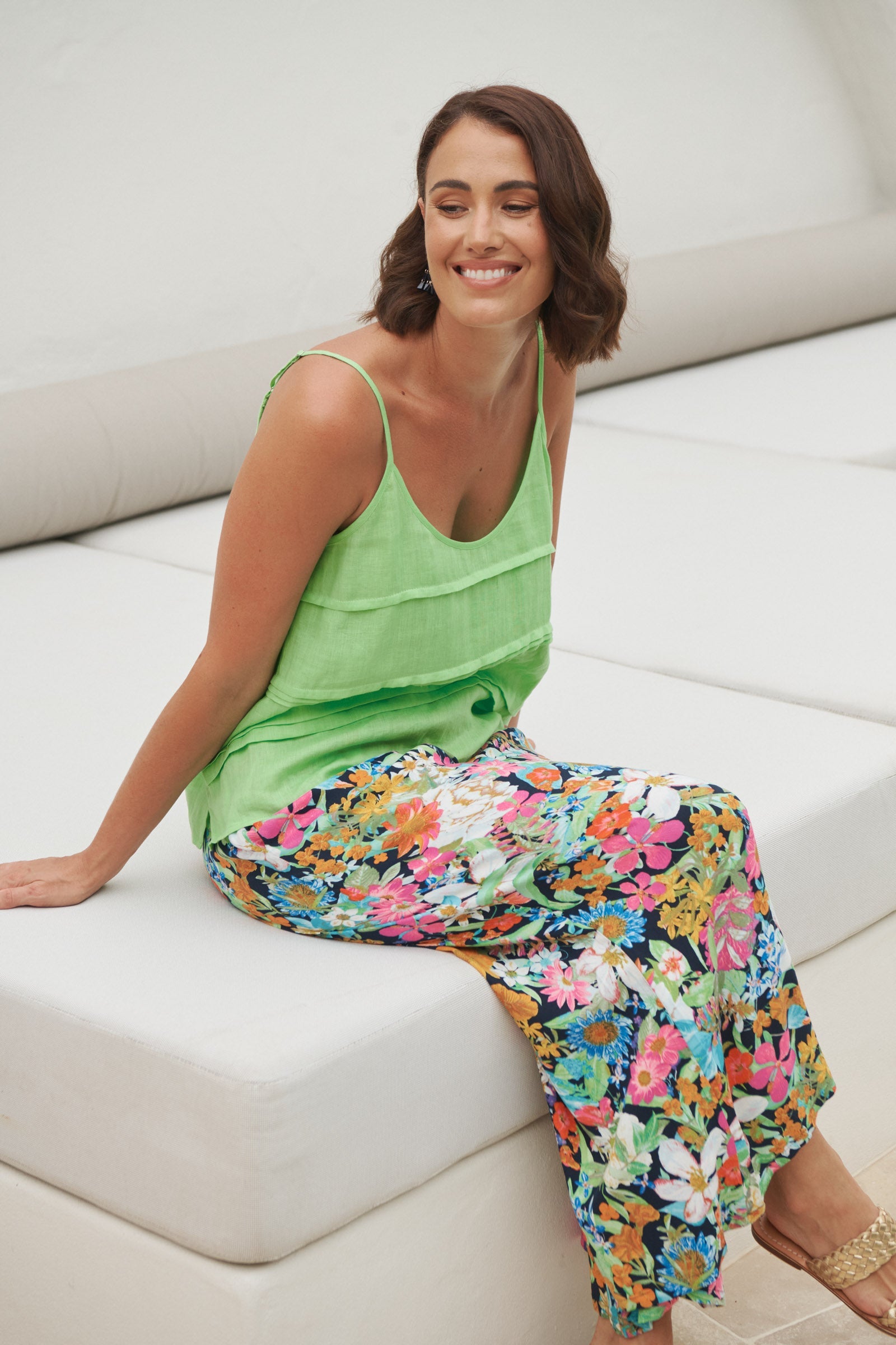 Esprit Pant - Navy Flourish - eb&ive Clothing - Pant Wide