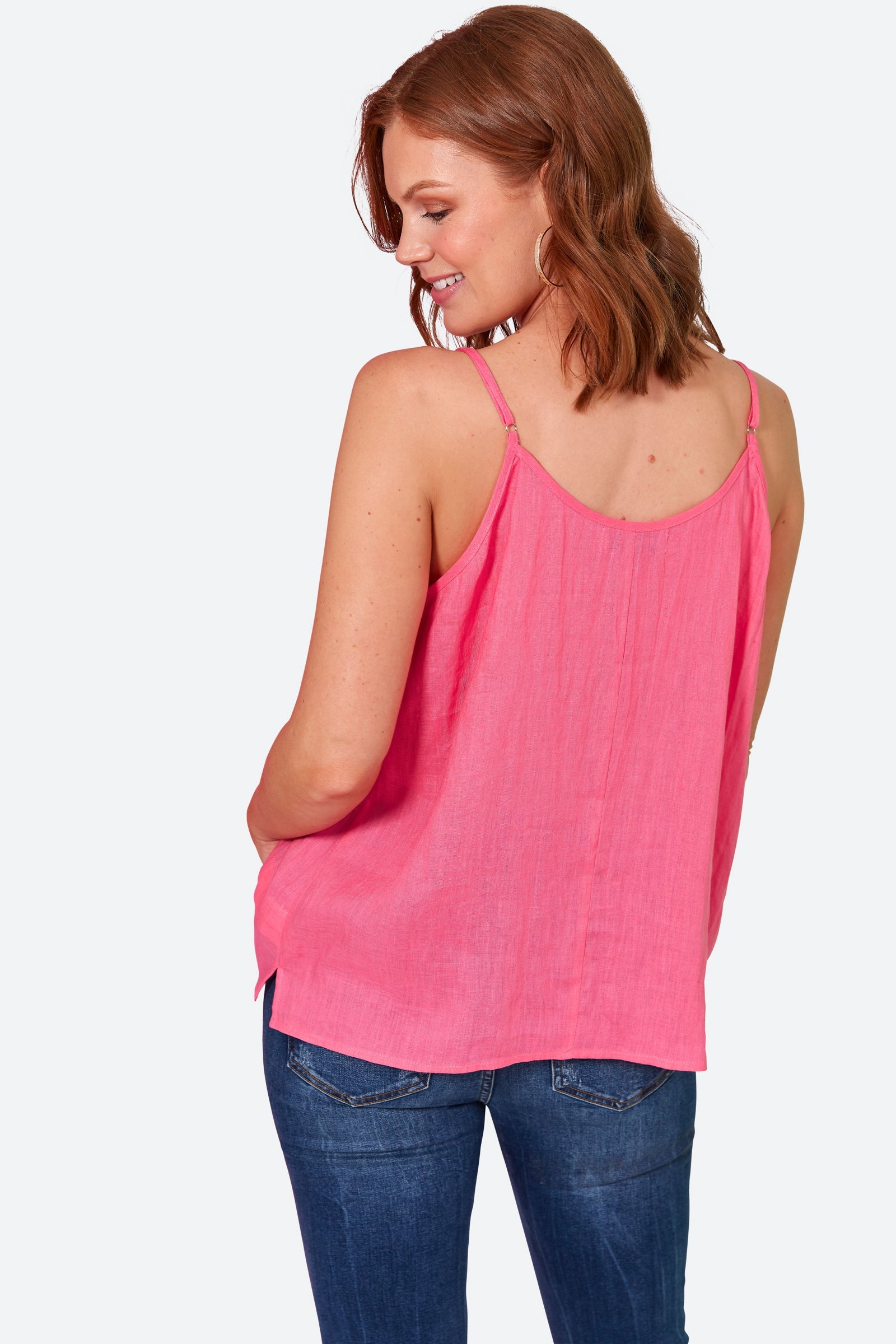 La Vie Tank - Candy - eb&ive Clothing - Top Strappy Linen