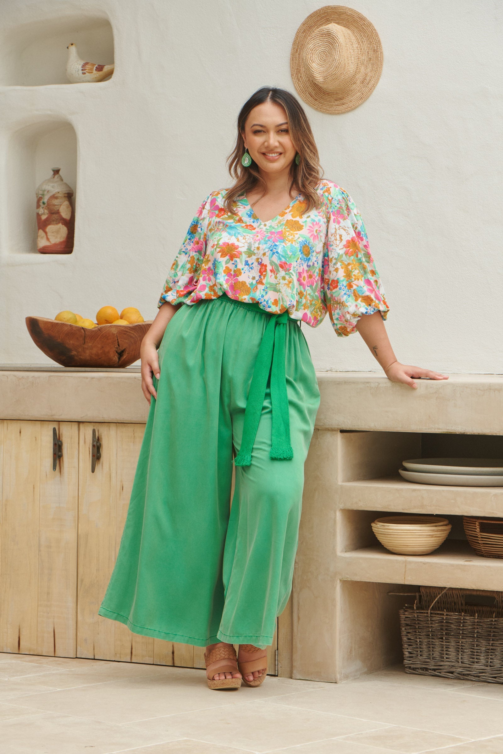 Elan Pant - Meadow - eb&ive Clothing - Pant Wide