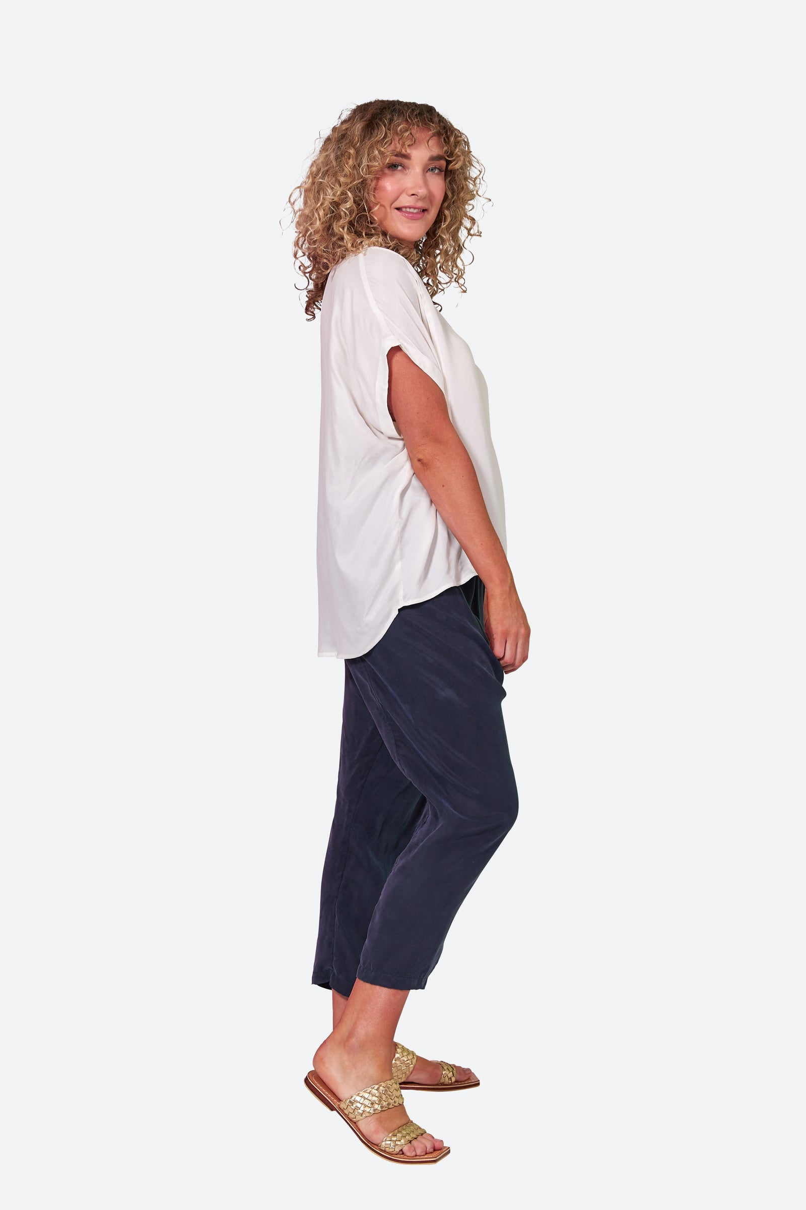 Elixir Top - Blanc - eb&ive Clothing - Top S/S Cupro