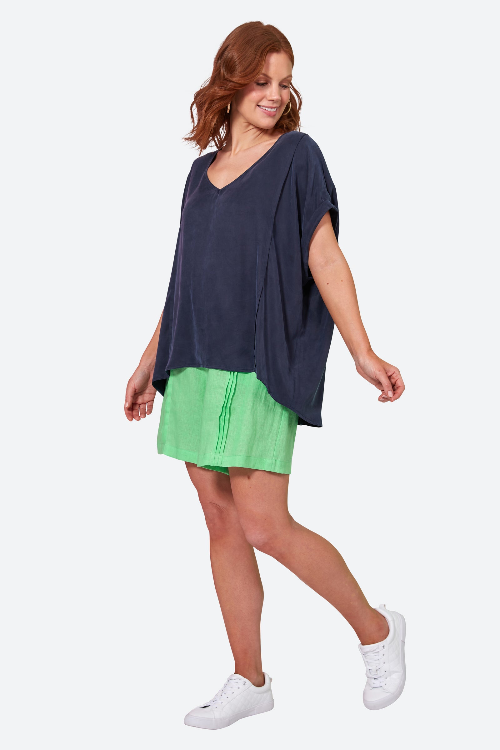 Elixir Top - Sapphire - eb&ive Clothing - Top S/S Cupro