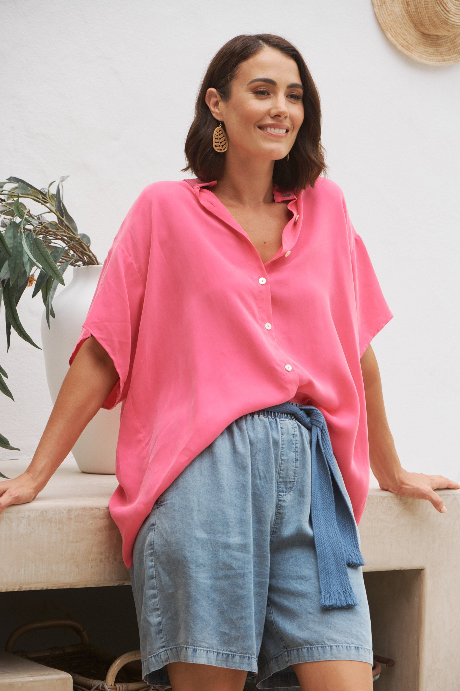 Elan Short - Denim - eb&ive Clothing - Short Woven