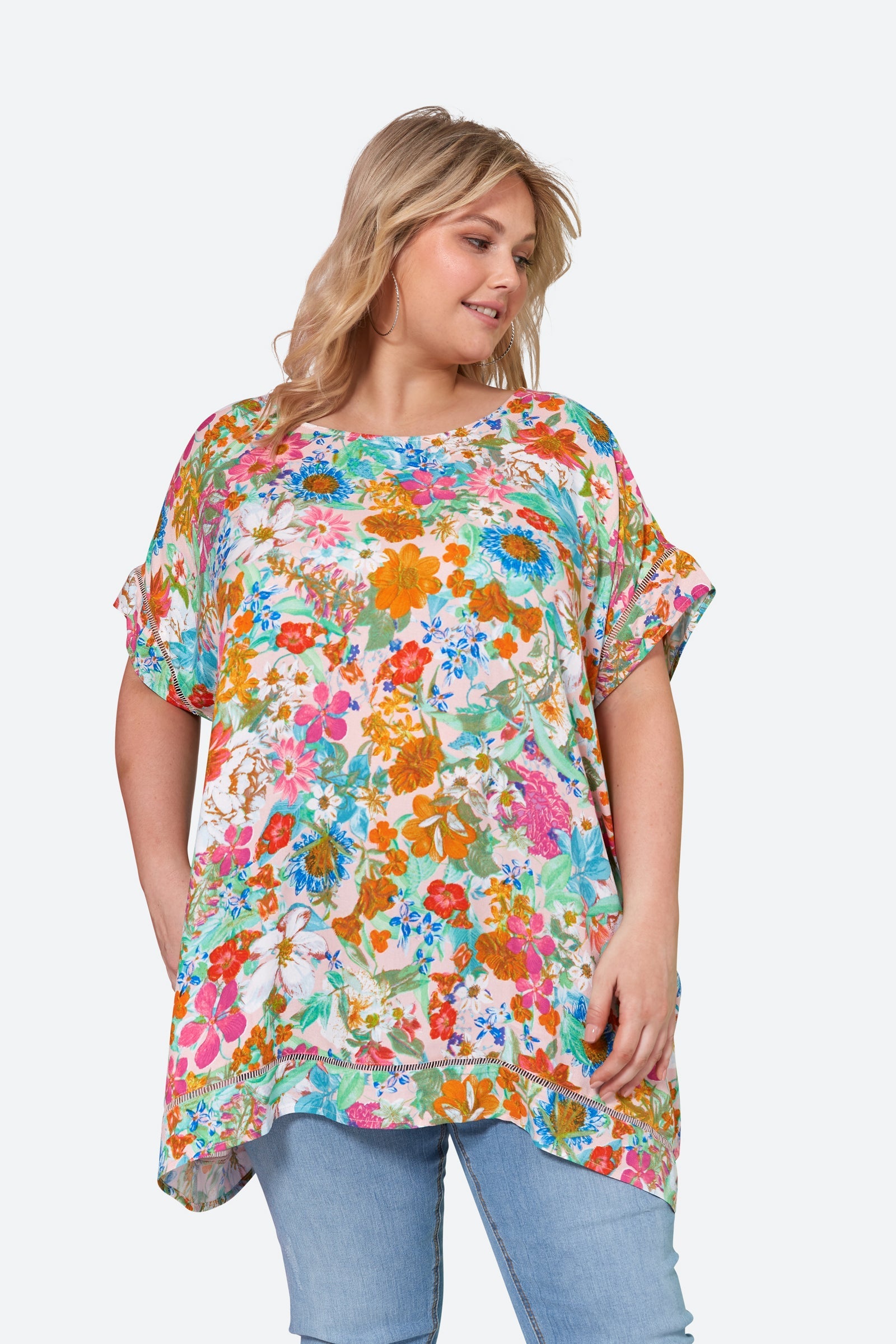 Esprit Relax Top - Pink Flourish - eb&ive Clothing - Top S/S One Size