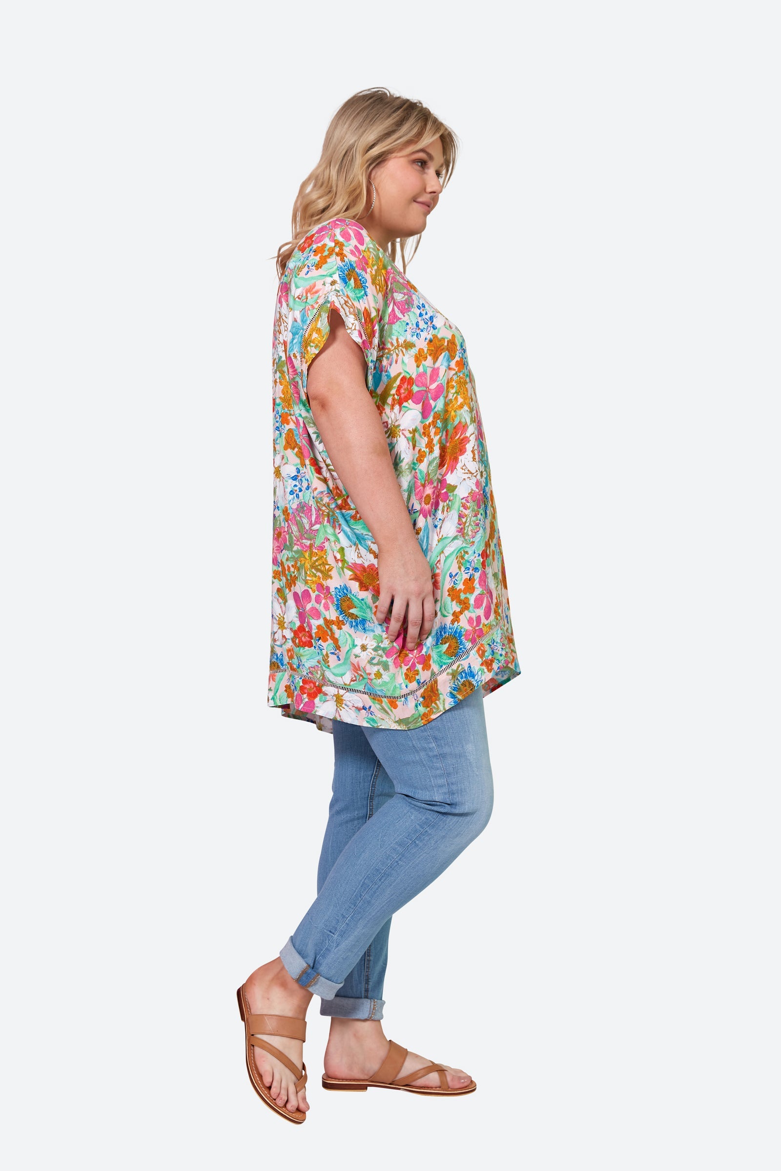 Esprit Relax Top - Pink Flourish - eb&ive Clothing - Top S/S One Size