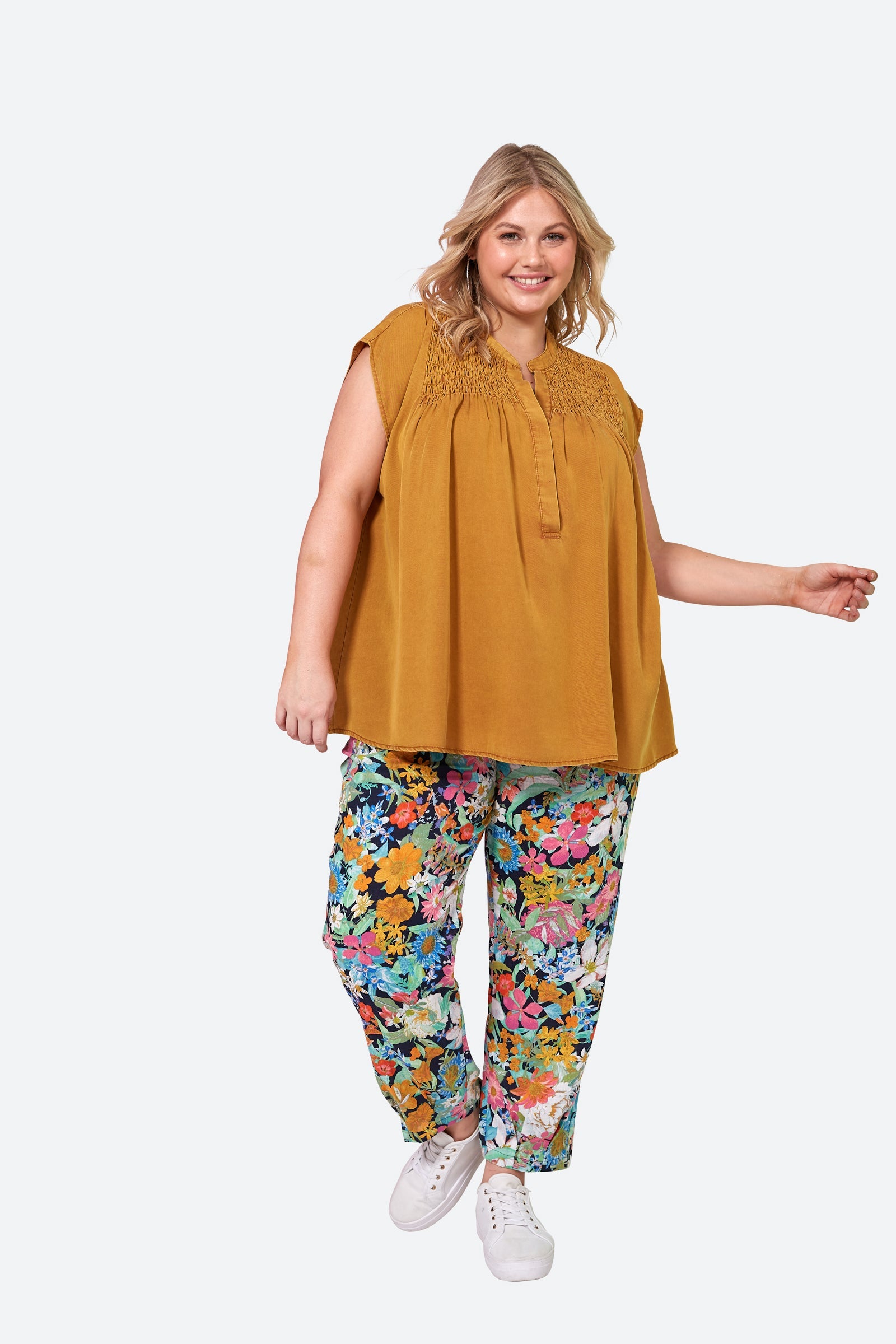 Elan Top - Honey - eb&ive Clothing - Top Sleeveless