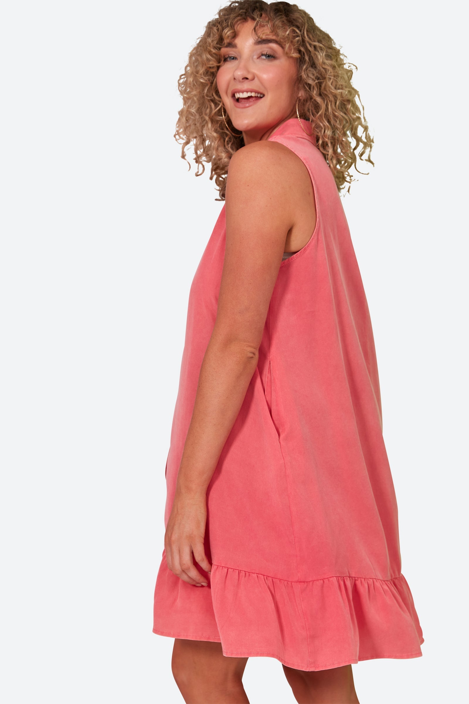 Elan Sleeveless Dress - Lychee - eb&ive Clothing - Dress Mid Sleeveless