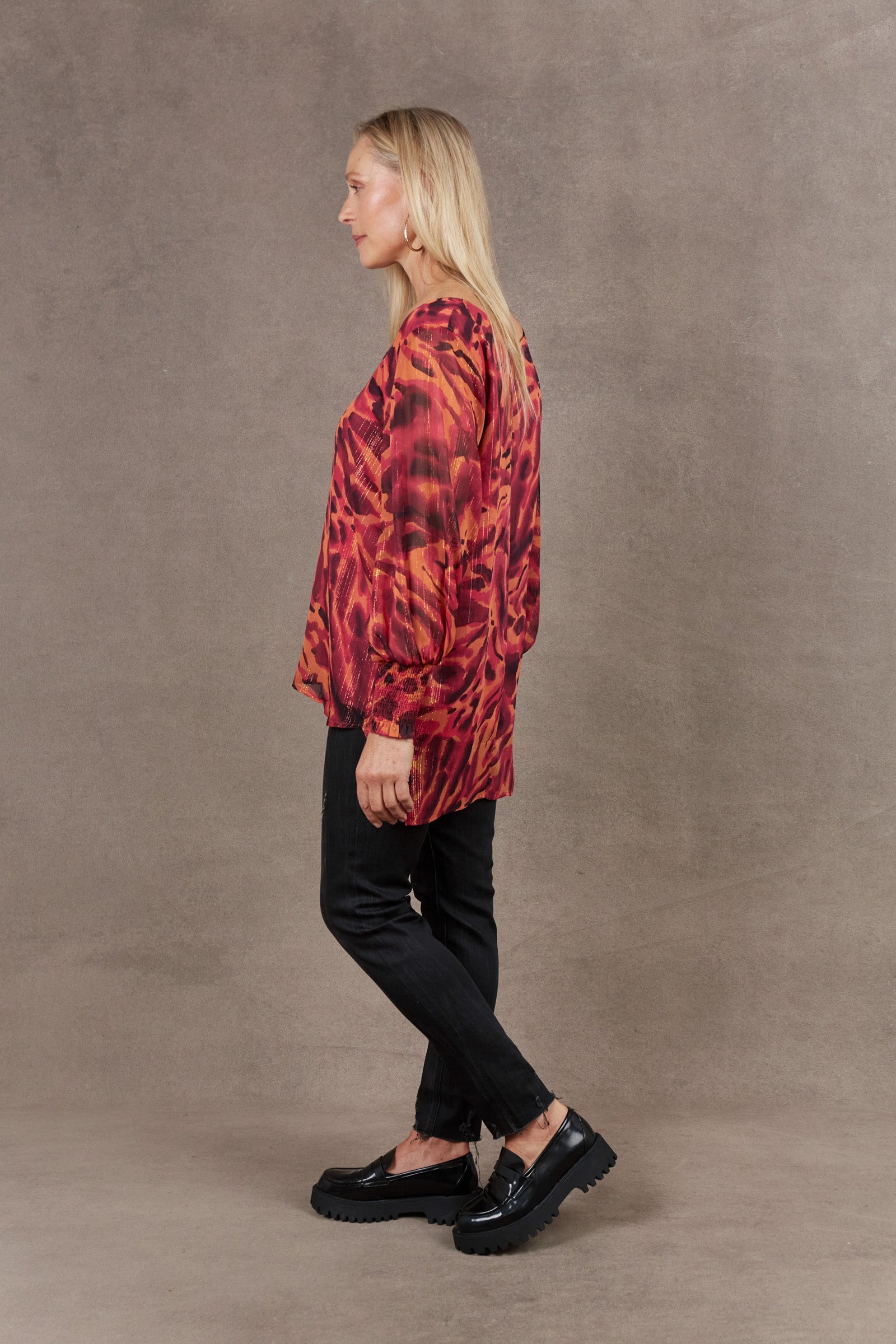 Bantu Top - Magenta - eb&ive Clothing - Top L/S