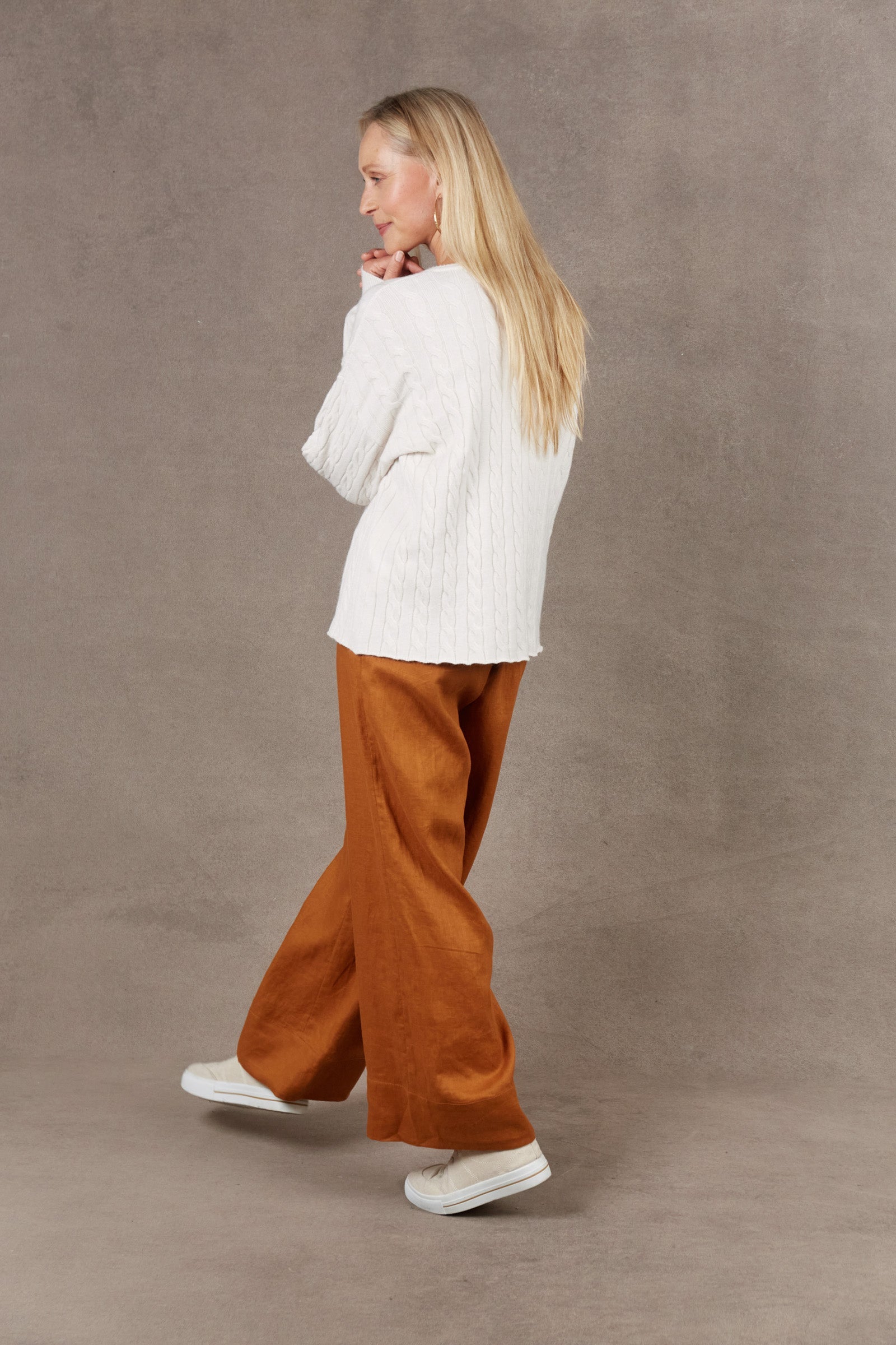 Alawa Cable Knit - Malt - eb&ive Clothing - Knit Jumper