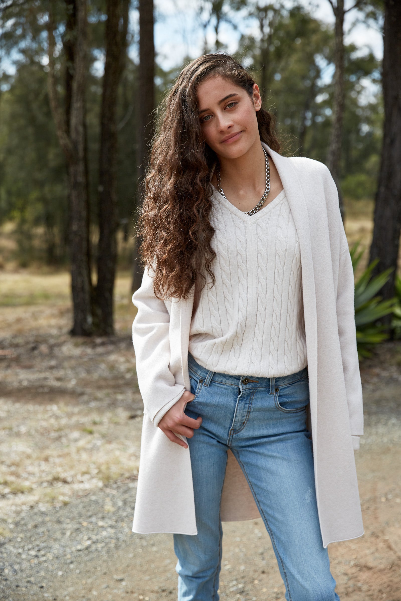 Alawa Cable Knit - Malt - eb&ive Clothing - Knit Jumper