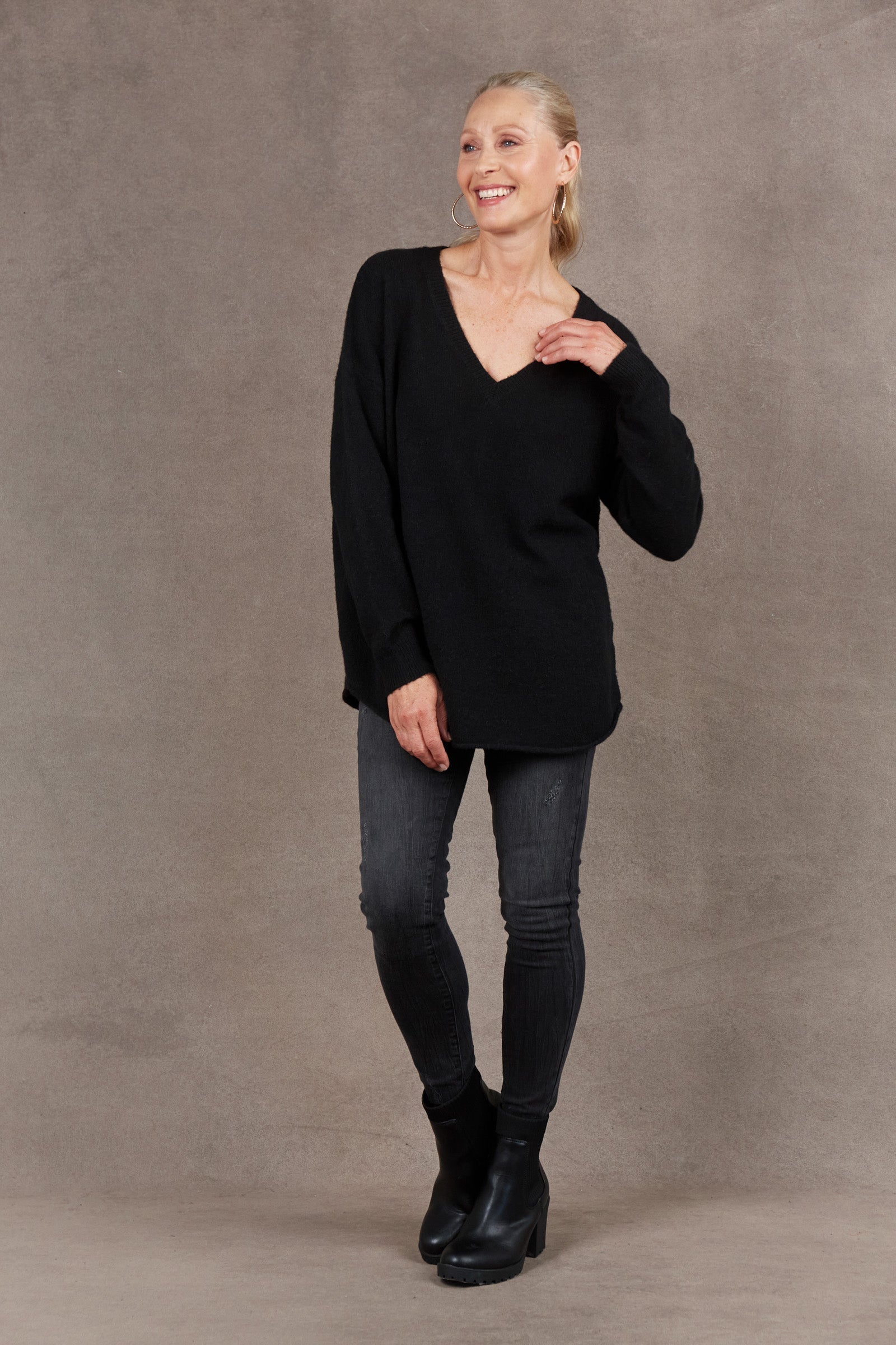 Paarl Knit - Ebony - eb&ive Clothing - Knit Jumper