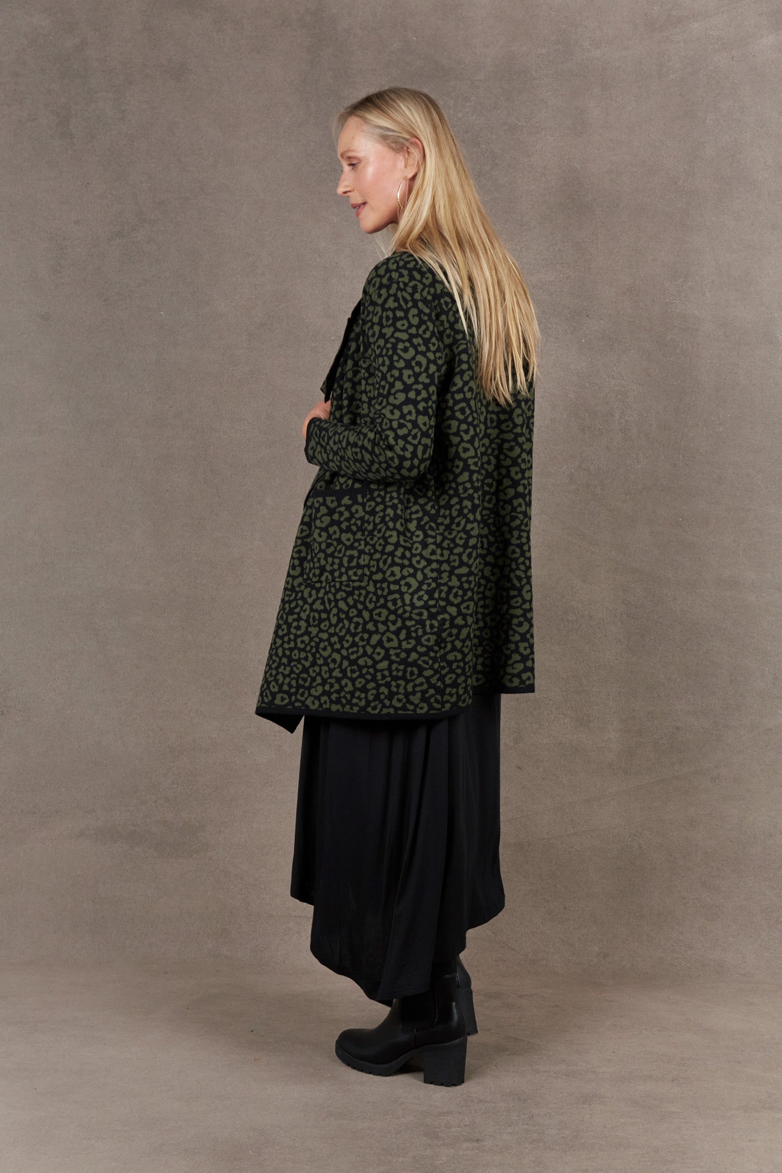 Pilbara Waterfall Cardigan - Olive - eb&ive Clothing - Knit Cardigan One Size