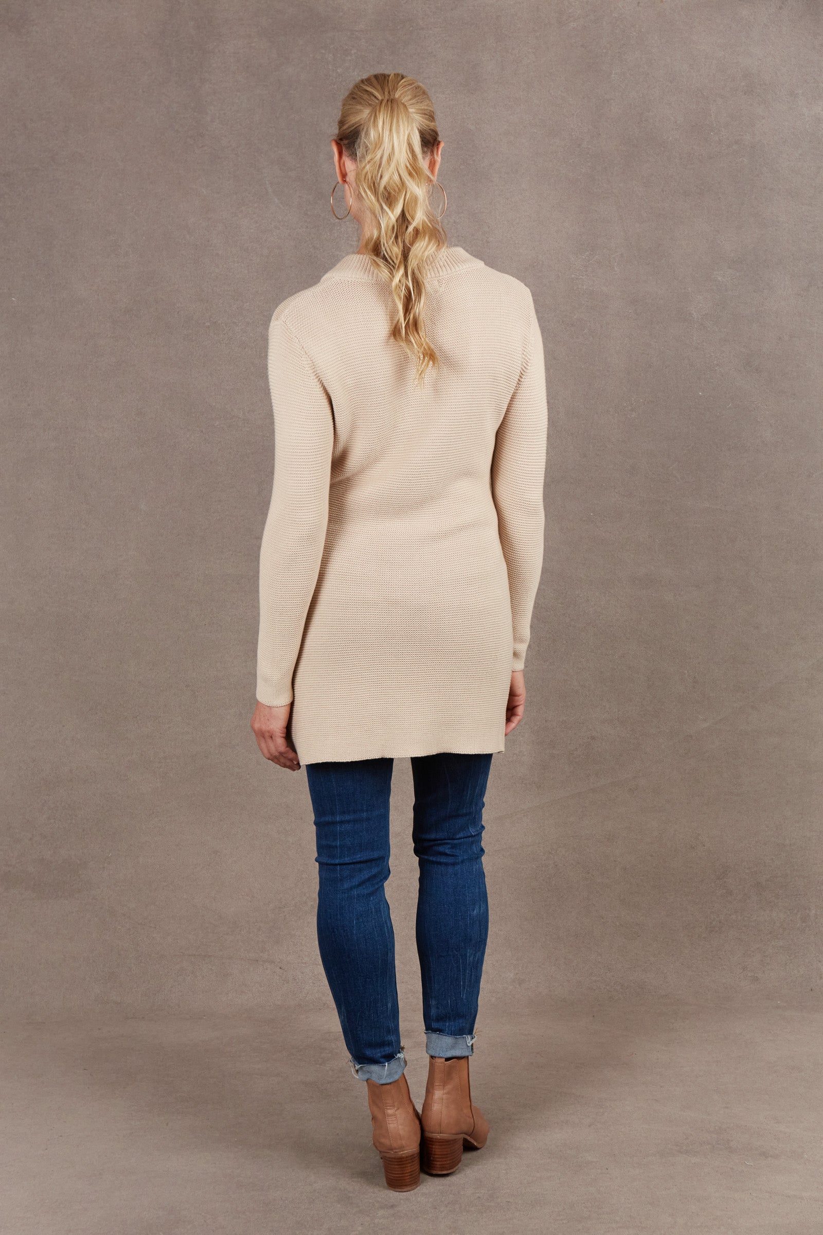 Britons Button Knit Top/Dress - Oat - eb&ive Clothing - Knit Top/Dress