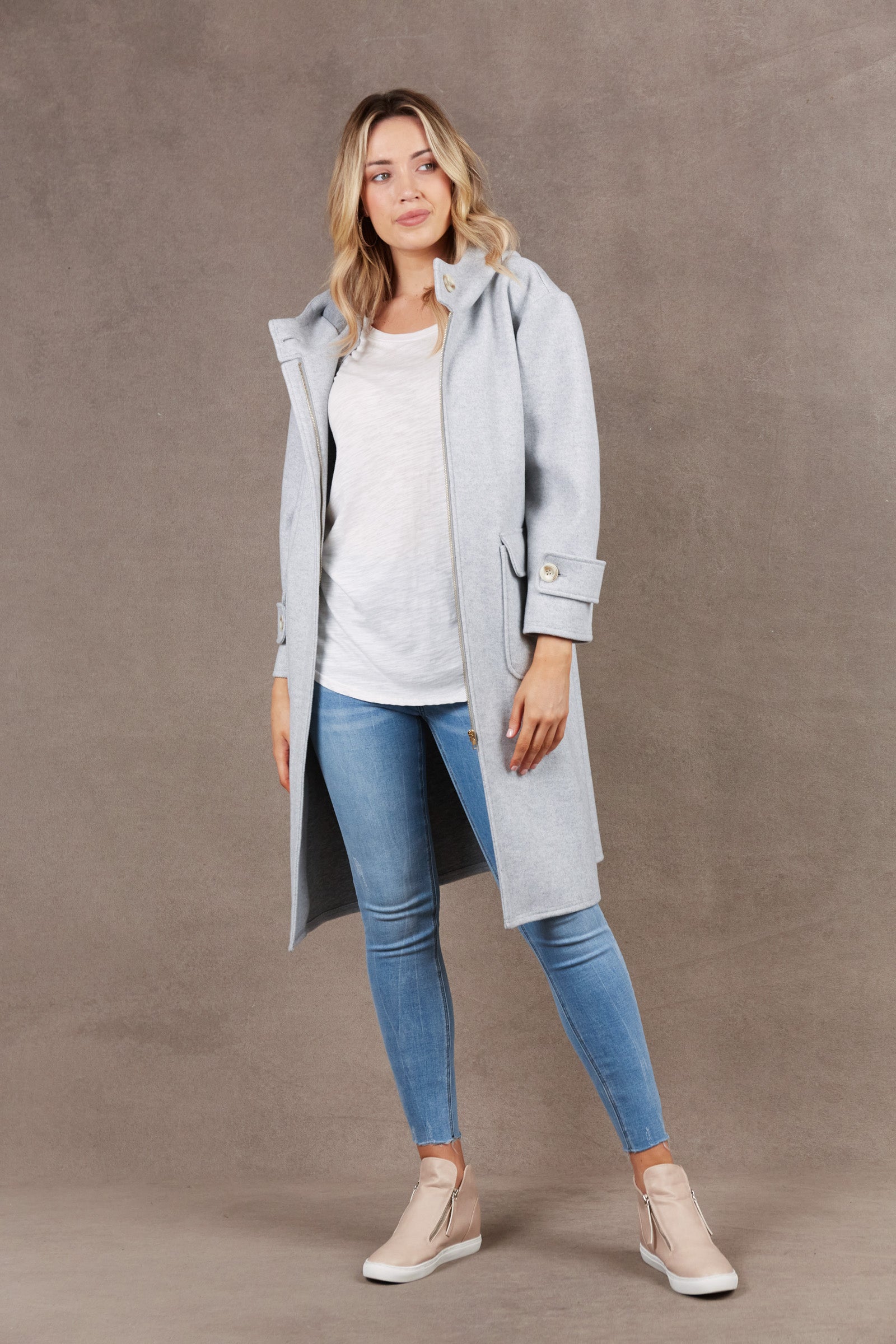 Mohave Hood Jacket - Grey - eb&ive Clothing - Jacket