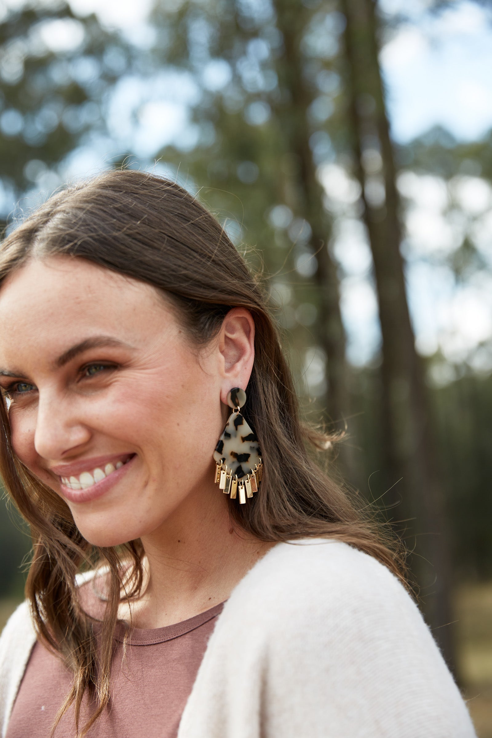 Nama Drop Earring - Tortoise - eb&ive Earring