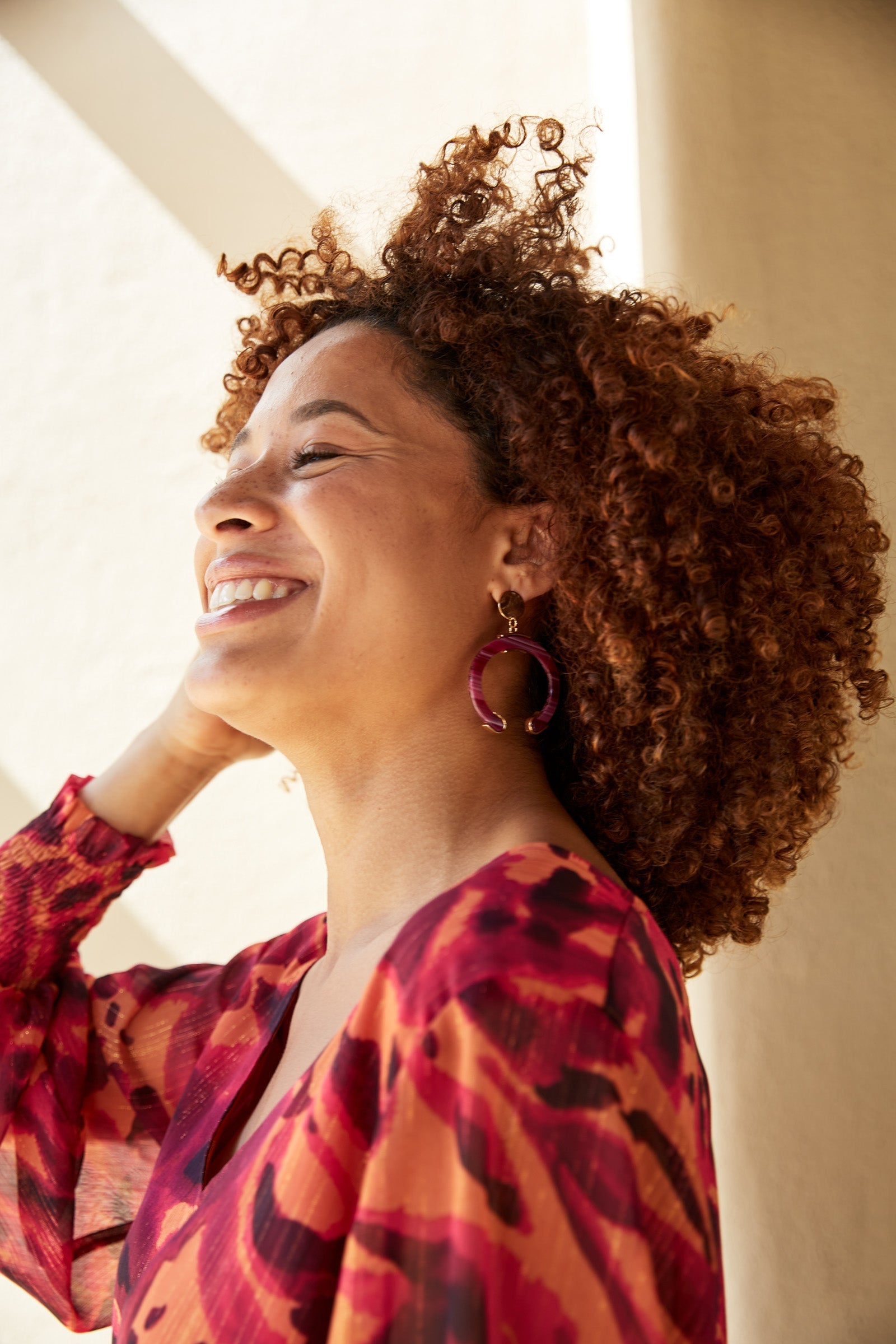 Alawa Earring - Magenta - eb&ive Earring