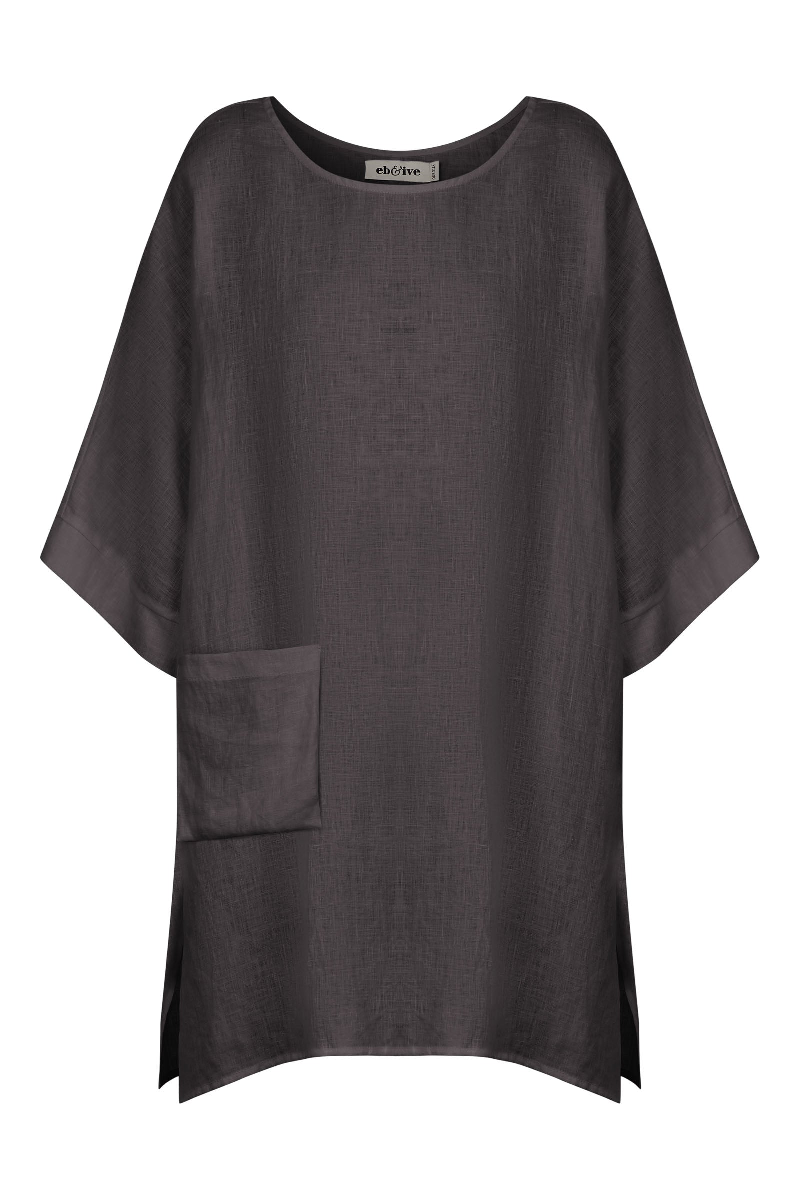 Halcyon Relaxed Top - Oyster - eb&ive Clothing - Top S/S Linen One Size