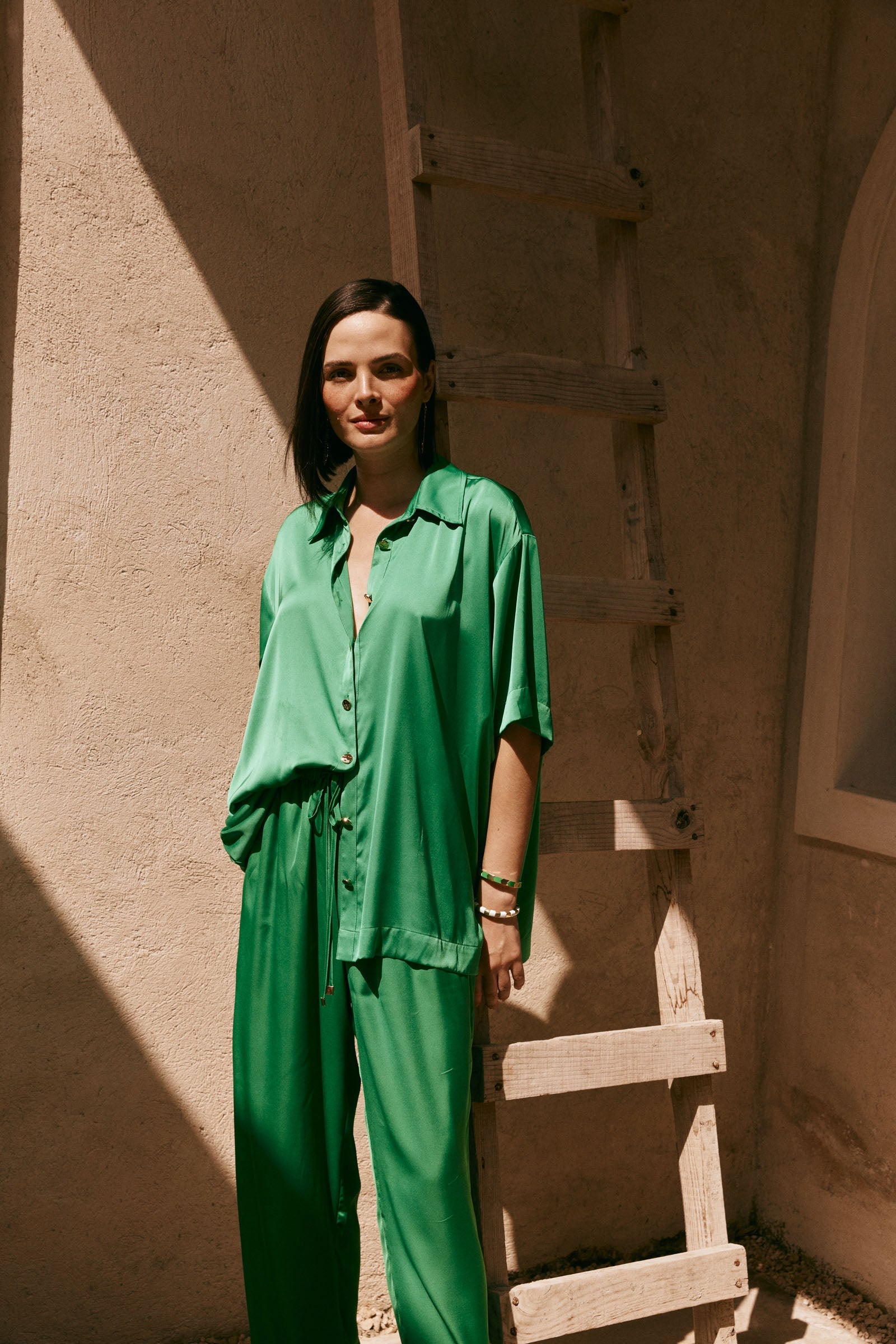 Elysian Pant - Emerald - eb&ive Clothing - Pant Wide