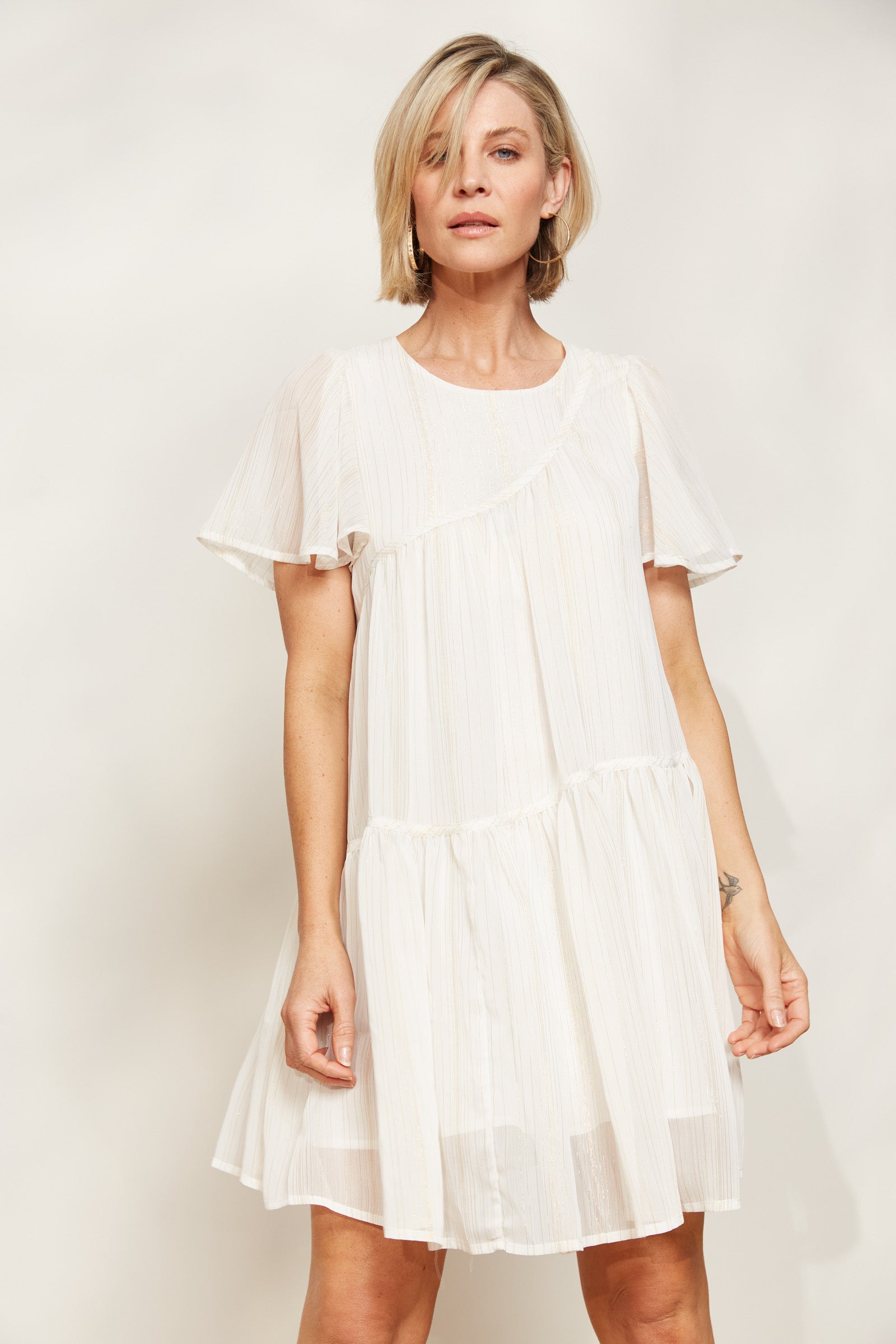 Sereno Midi Dress - Pearl
