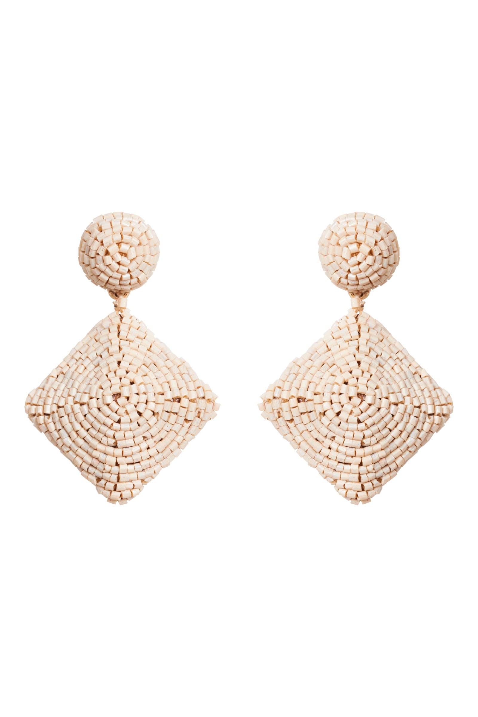 Elsie Square Earring - Ecru