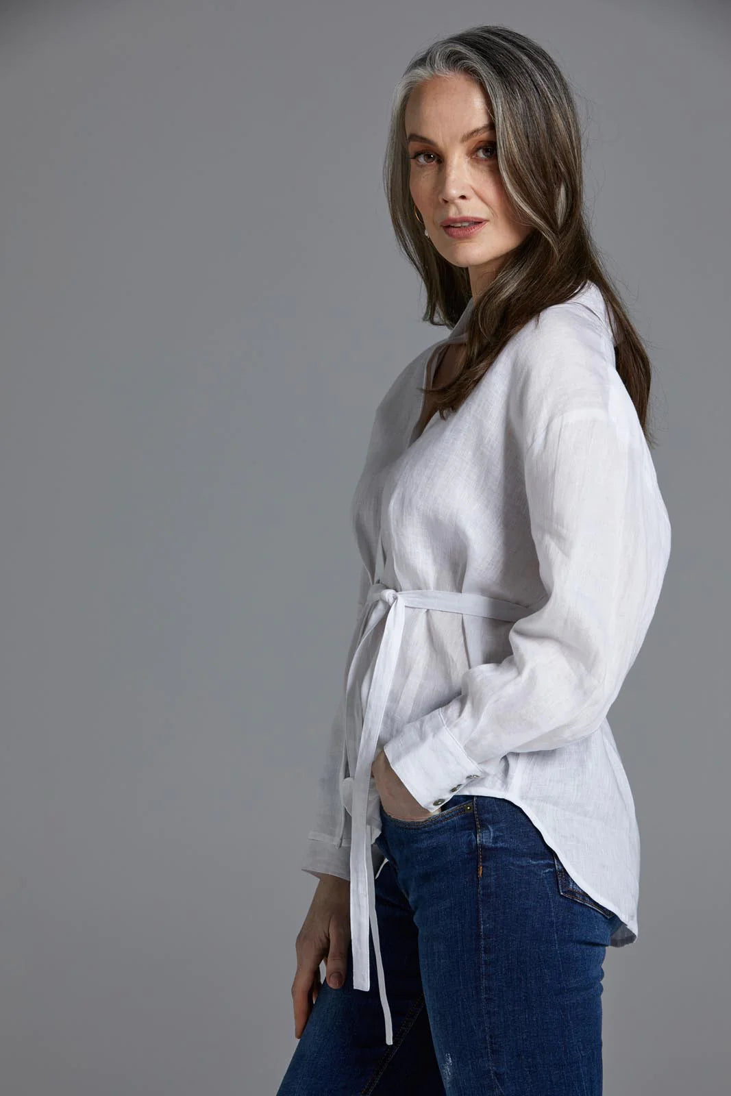 Diaz Tie Shirt - Blanc