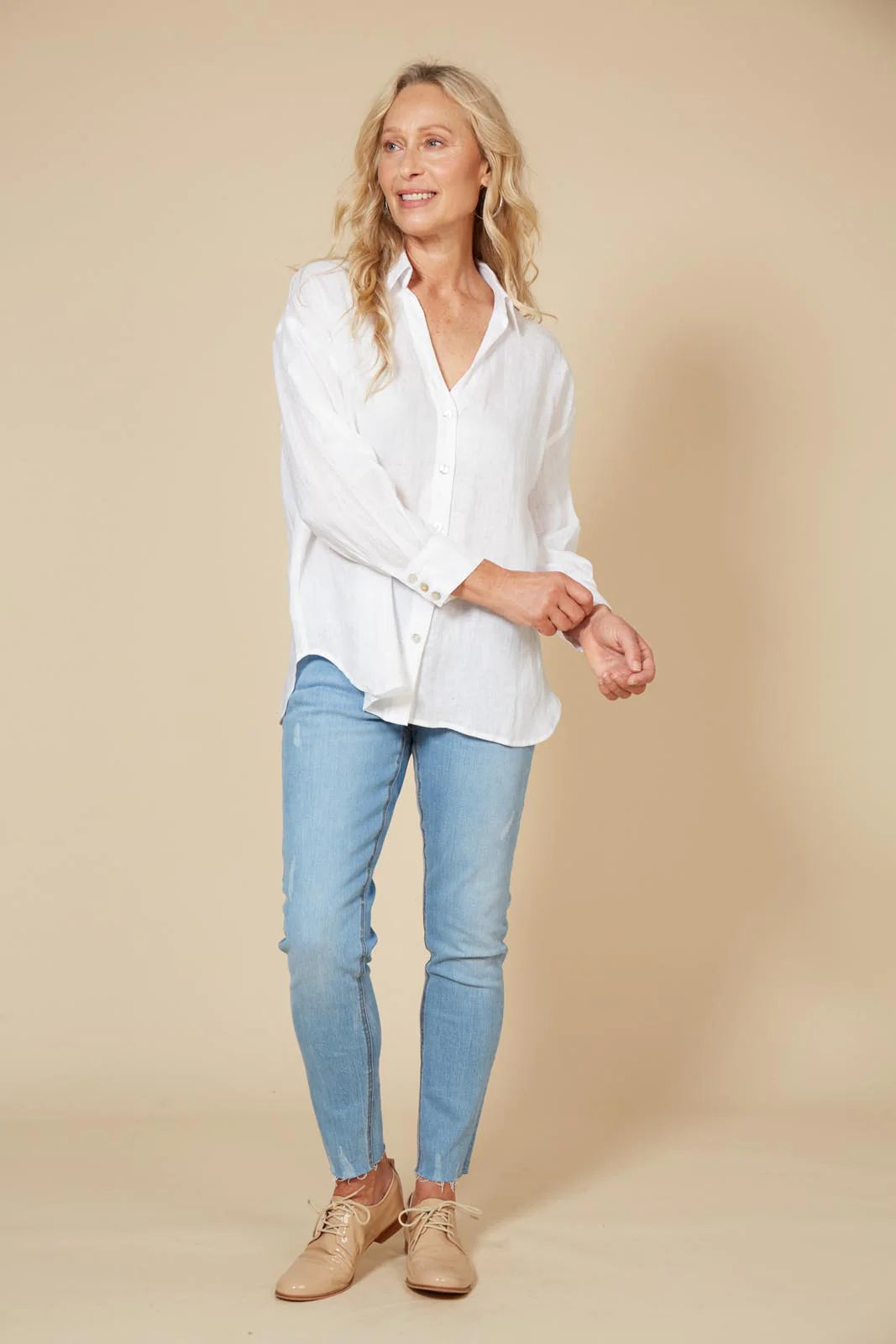 Diaz Tie Shirt - Blanc