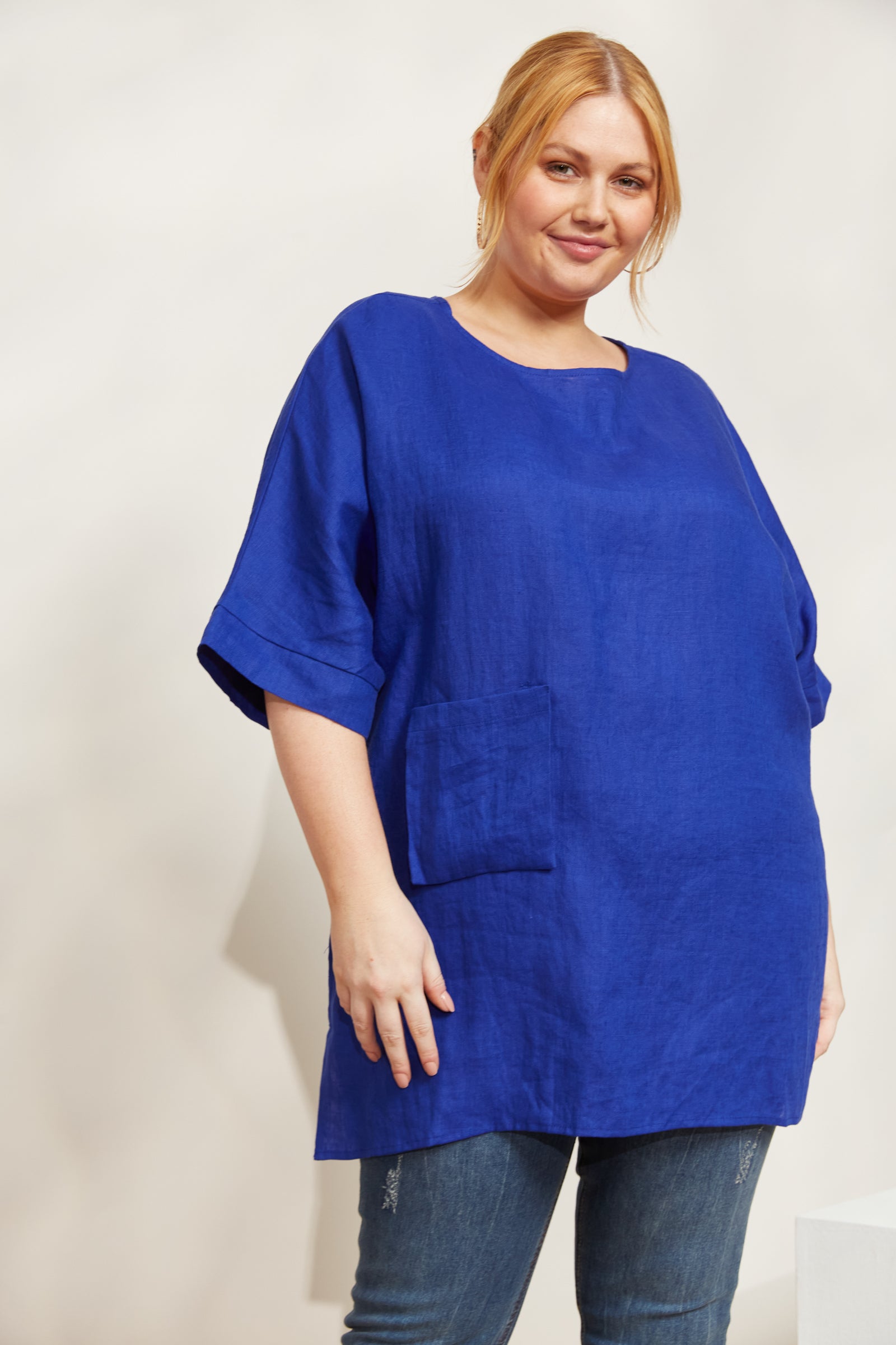 Halcyon Relaxed Top - Cobalt